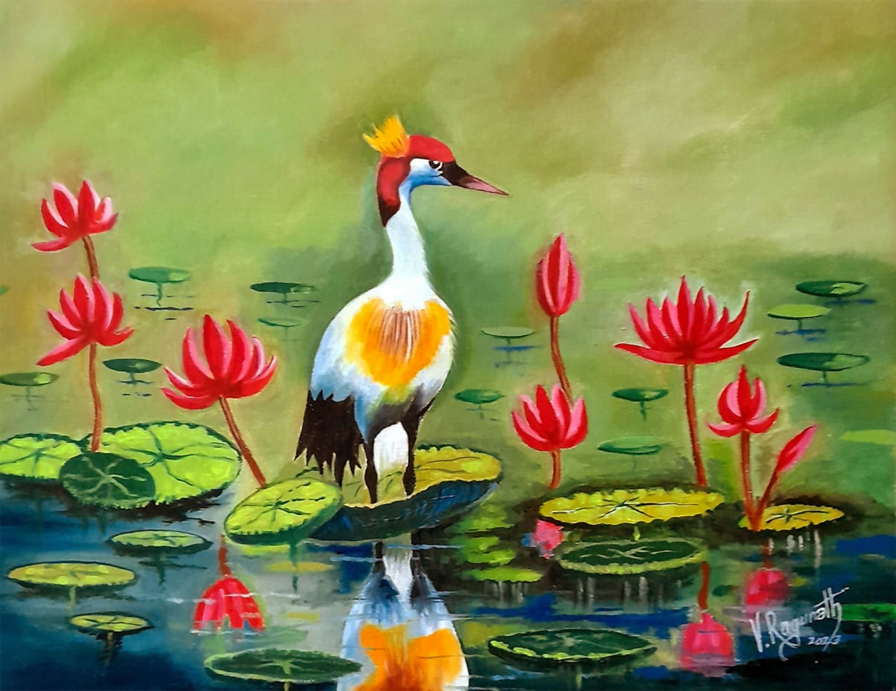 Landscape Oil AMID THE BLOOM V. RAGUNATH