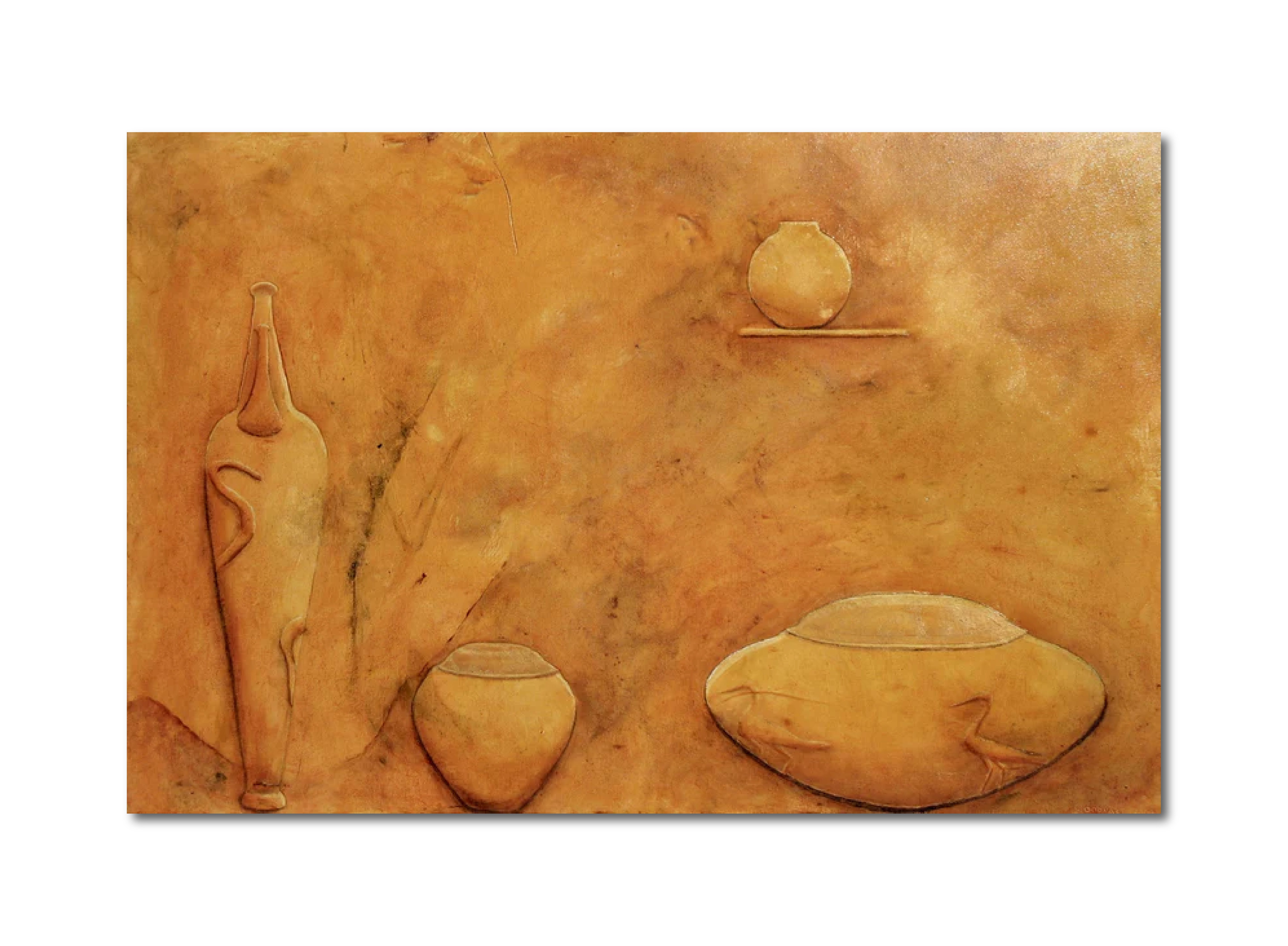 Figurative Oil 'FOUR SMALL JARS' - Oil on Canvas Laurie Goodhart