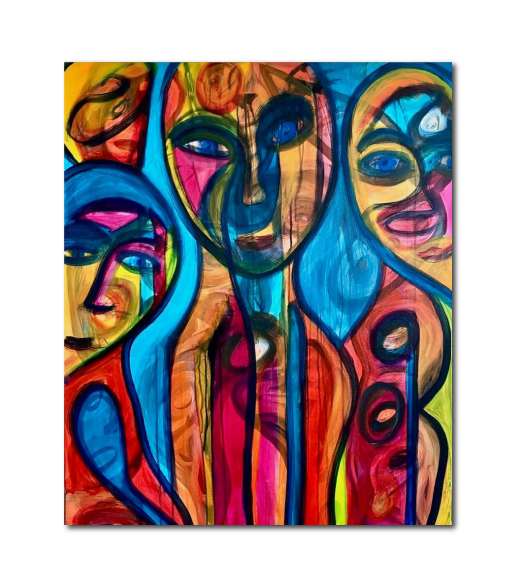Acrylic 'FRIENDS' - Acrylic on Canvas John Bacon