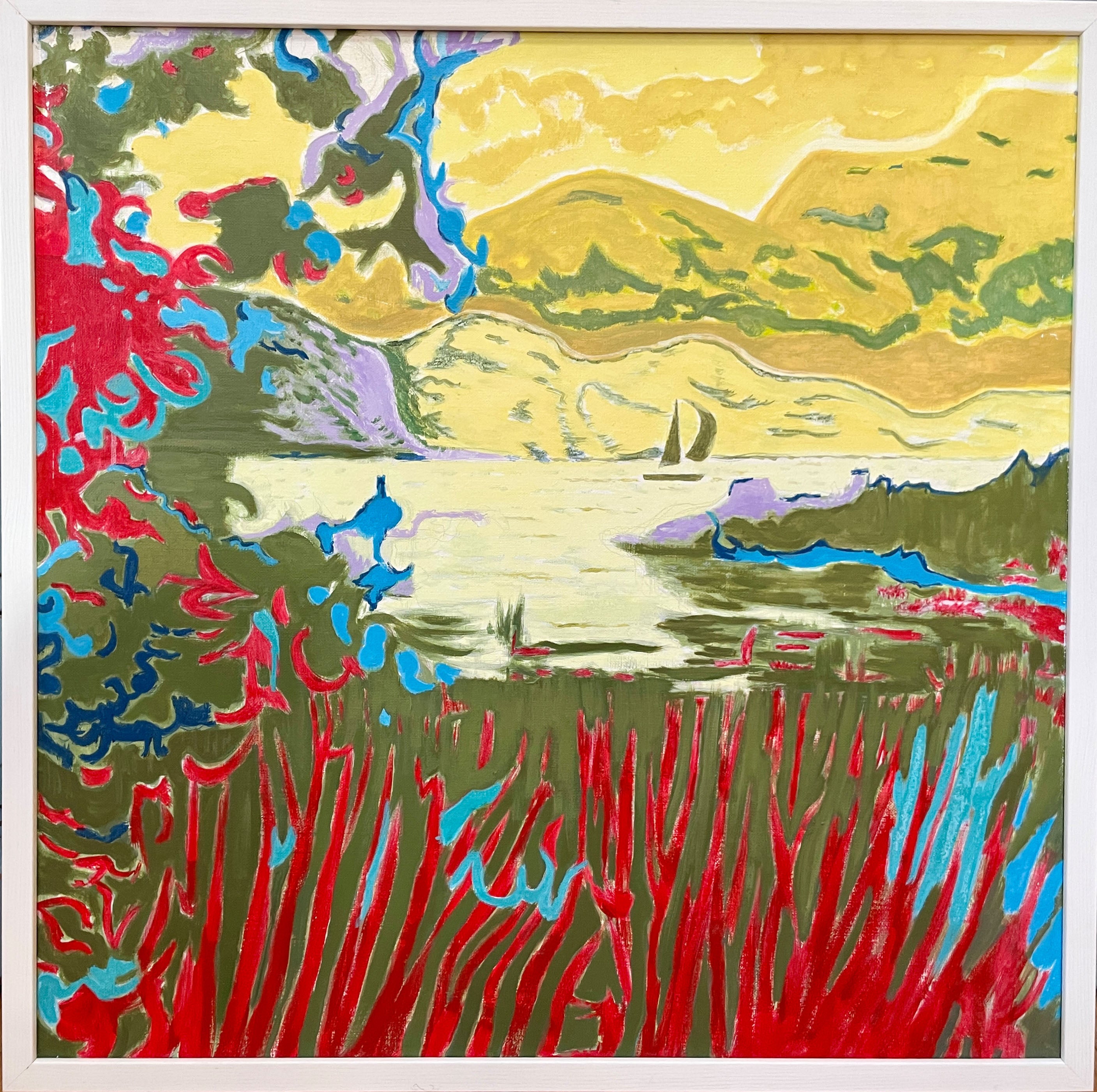 Acrylic Contemporary Ink 'FALL' - Acrylic & Ink on canvas Susan Stewart