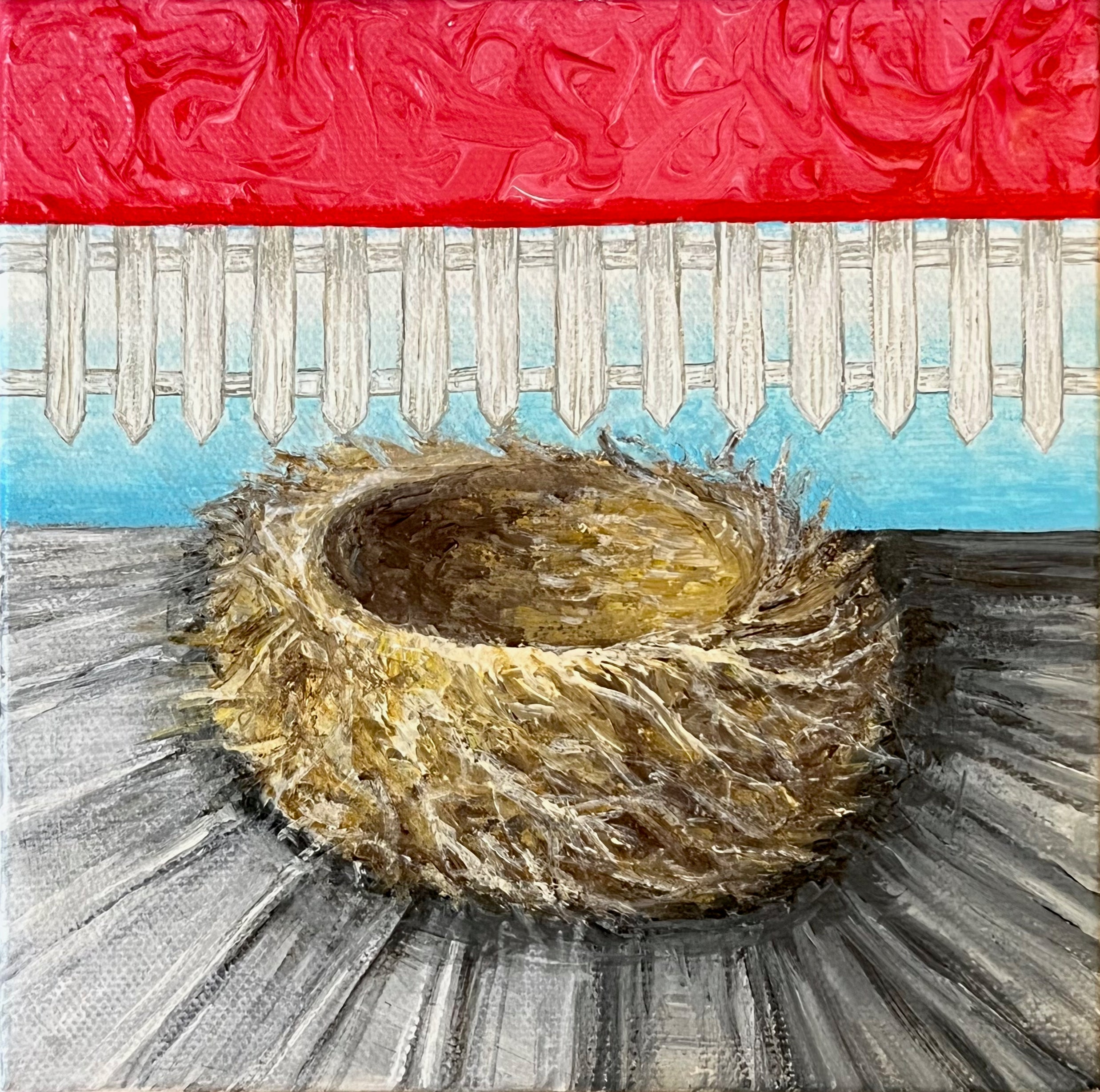 Acrylic Figurative 'FANGS' - Acrylic Paint on Canvas June McCall