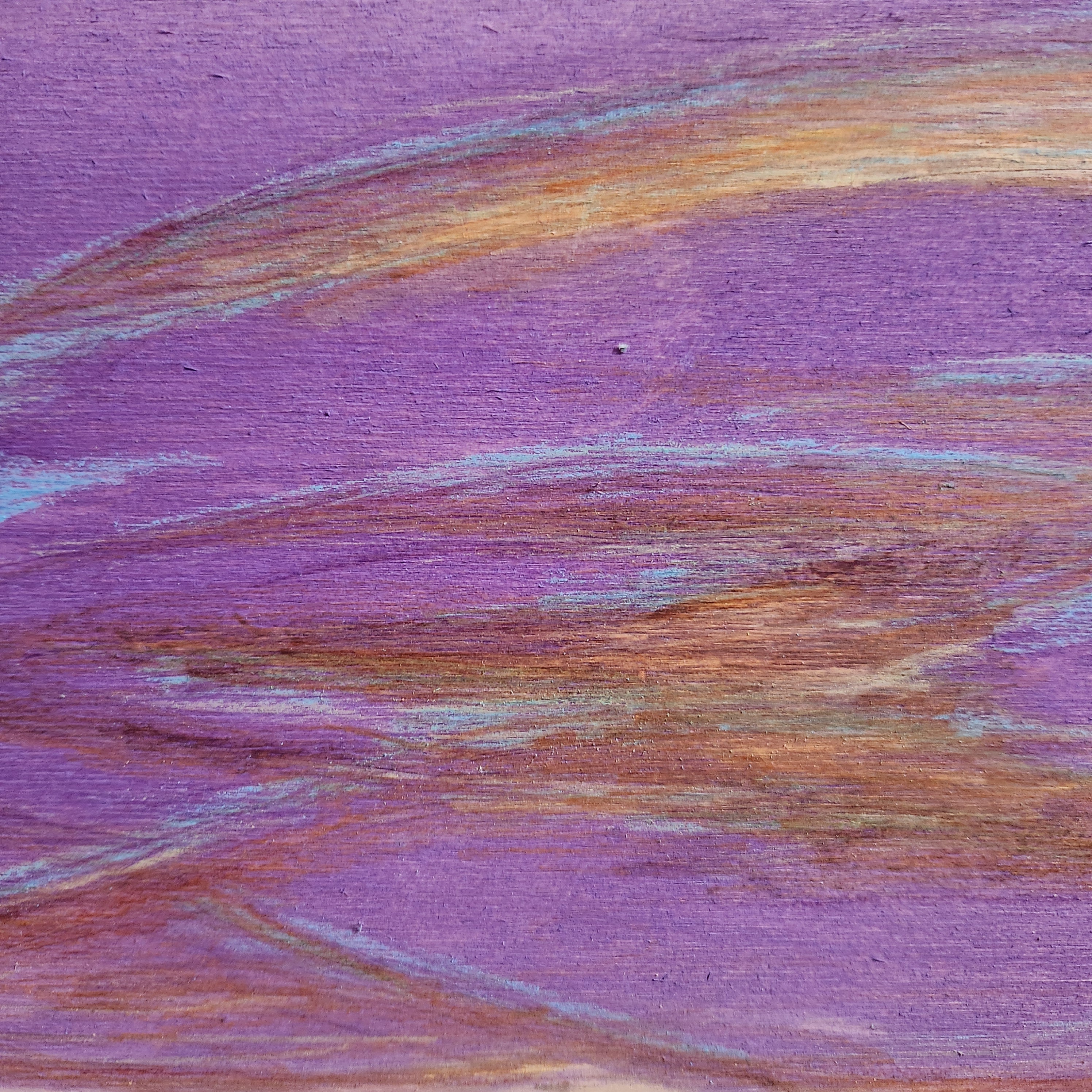 Colorfield Expressionist Landscape Visionary 'FIRST LIGHT' - Gouache and Color Pencil on Wood Ian Carpenter