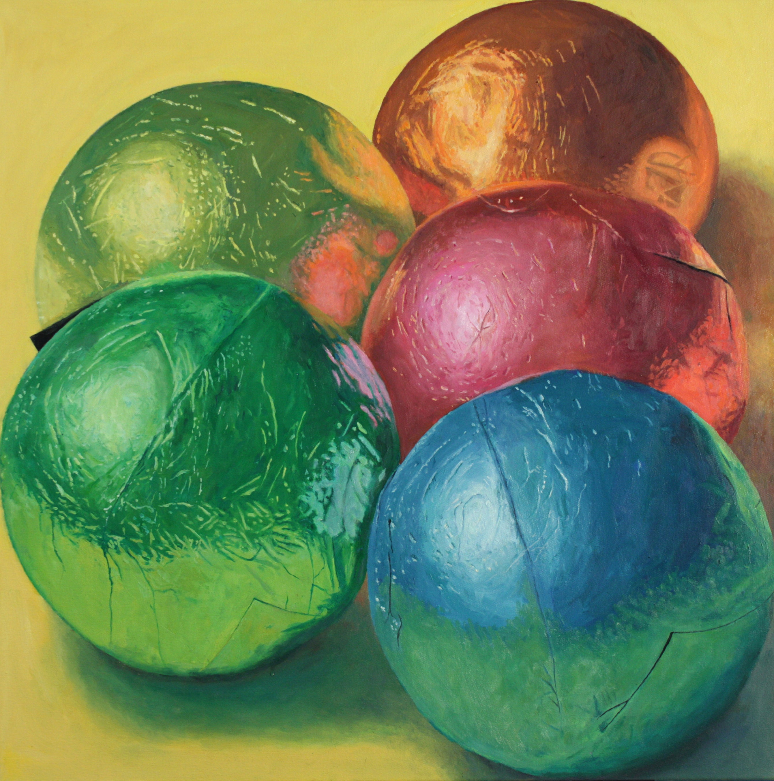 Contemporary Oil 'FIVE CHOCOLATE CARAMELS' Douglas Newton
