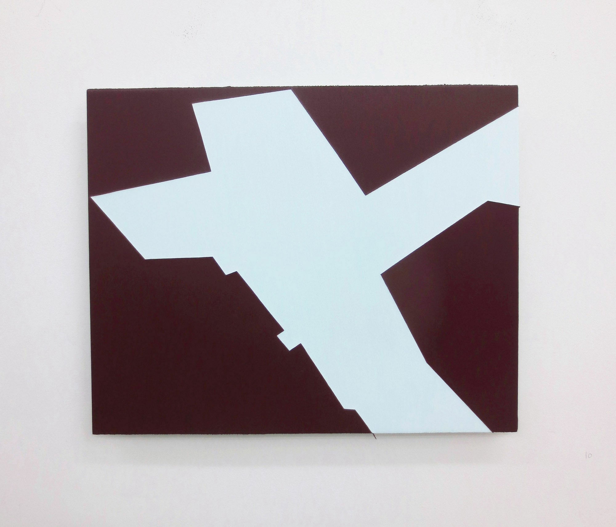 Abstract Acrylic Painting 'FROM THE GROUND UP (RED/ACQUA)' - Acrylic on Aluminum Katherine Lubar