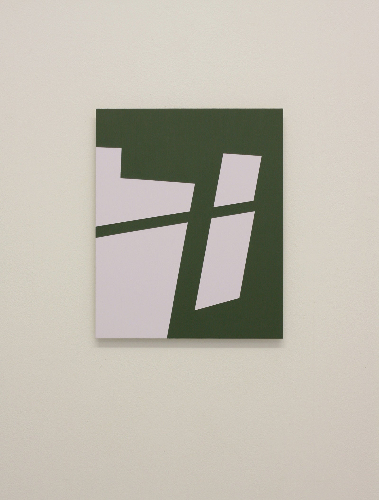 Abstract Acrylic Geometric Minimal Painting 'GREEN ERROR COMPLEX 3' - Acrylic on Aluminum Katherine Lubar