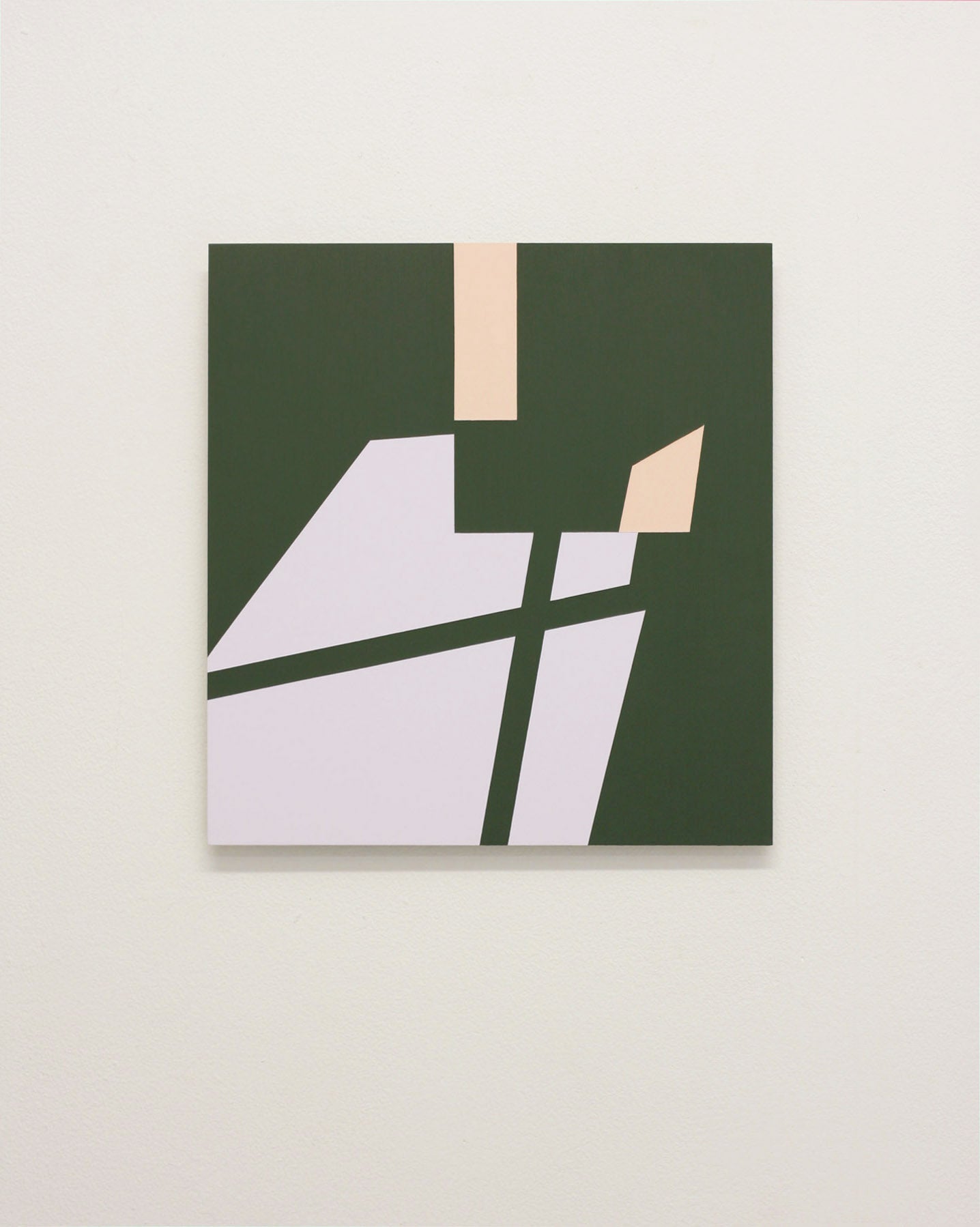 Abstract Acrylic Geometric Minimal Painting 'GREEN ERROR COMPLEX 4' - Acrylic on Aluminum Katherine Lubar