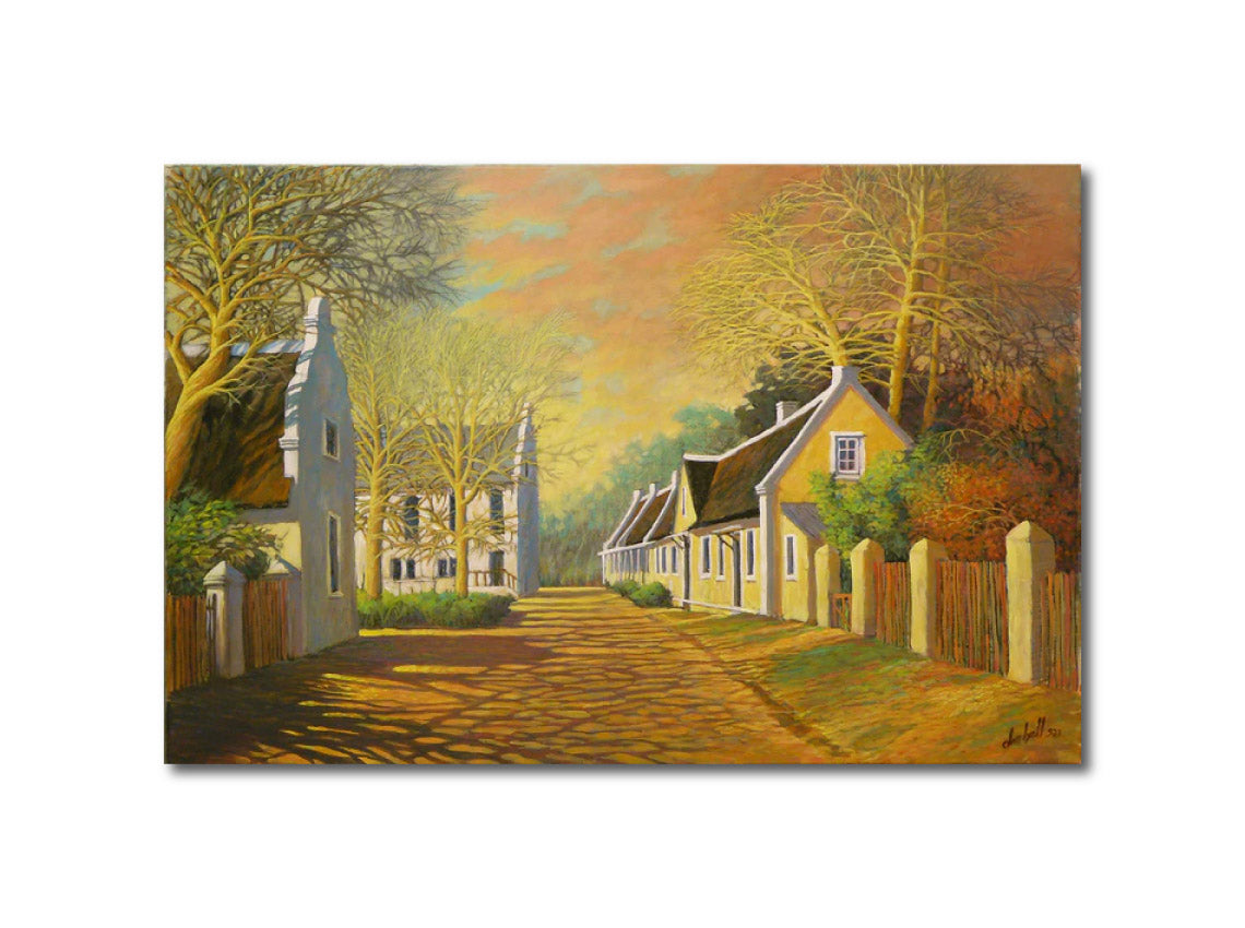 Acrylic 'GENADENDAL STREET SCENE' - Acrylics on canvas Don Bell