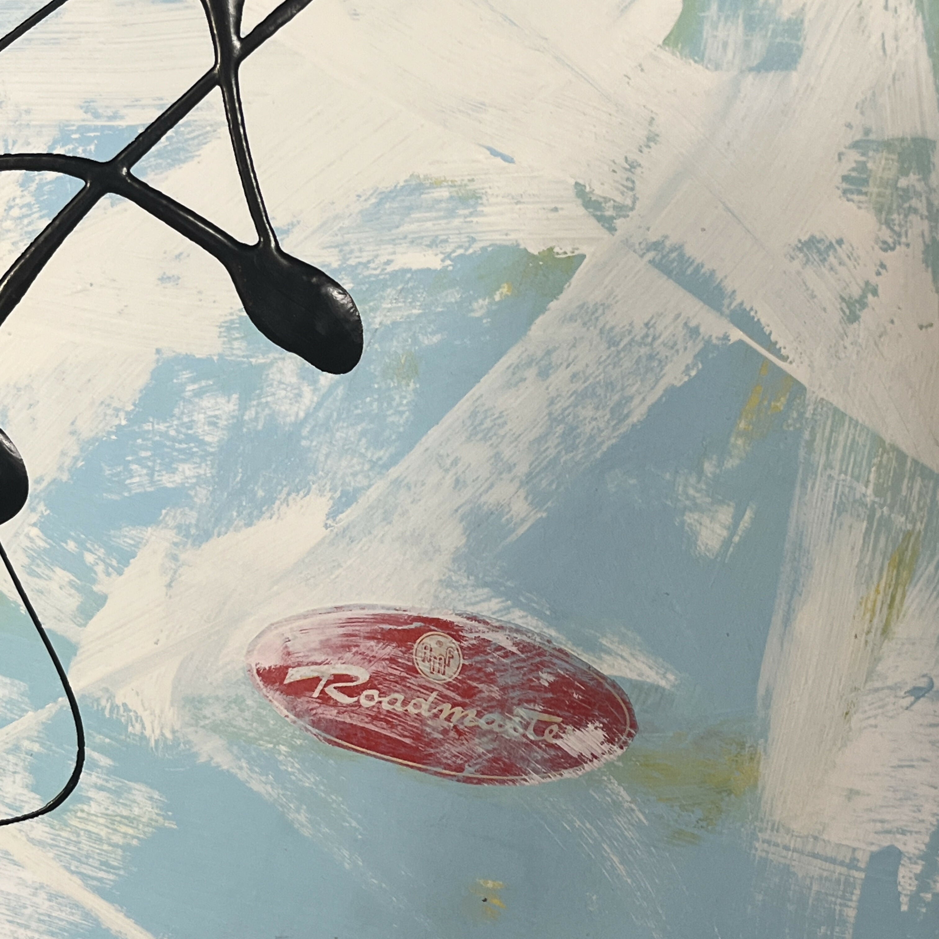 Abstract Collage Contemporary Mixed Media Painting Roadmaster - Original Mixed Media Abstract Art Painting 18x24 Sam Lewis