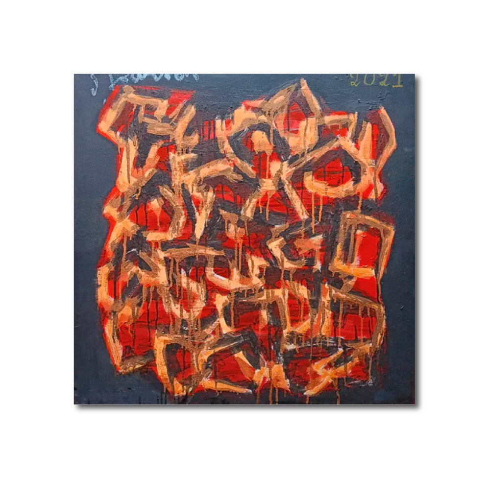 Oil 'GREAT FEAST DAY' - Oil on canvas Jean Fourton