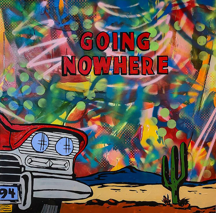 Abstract Painting 'GOING NOWHERE' K'myn Honoshee