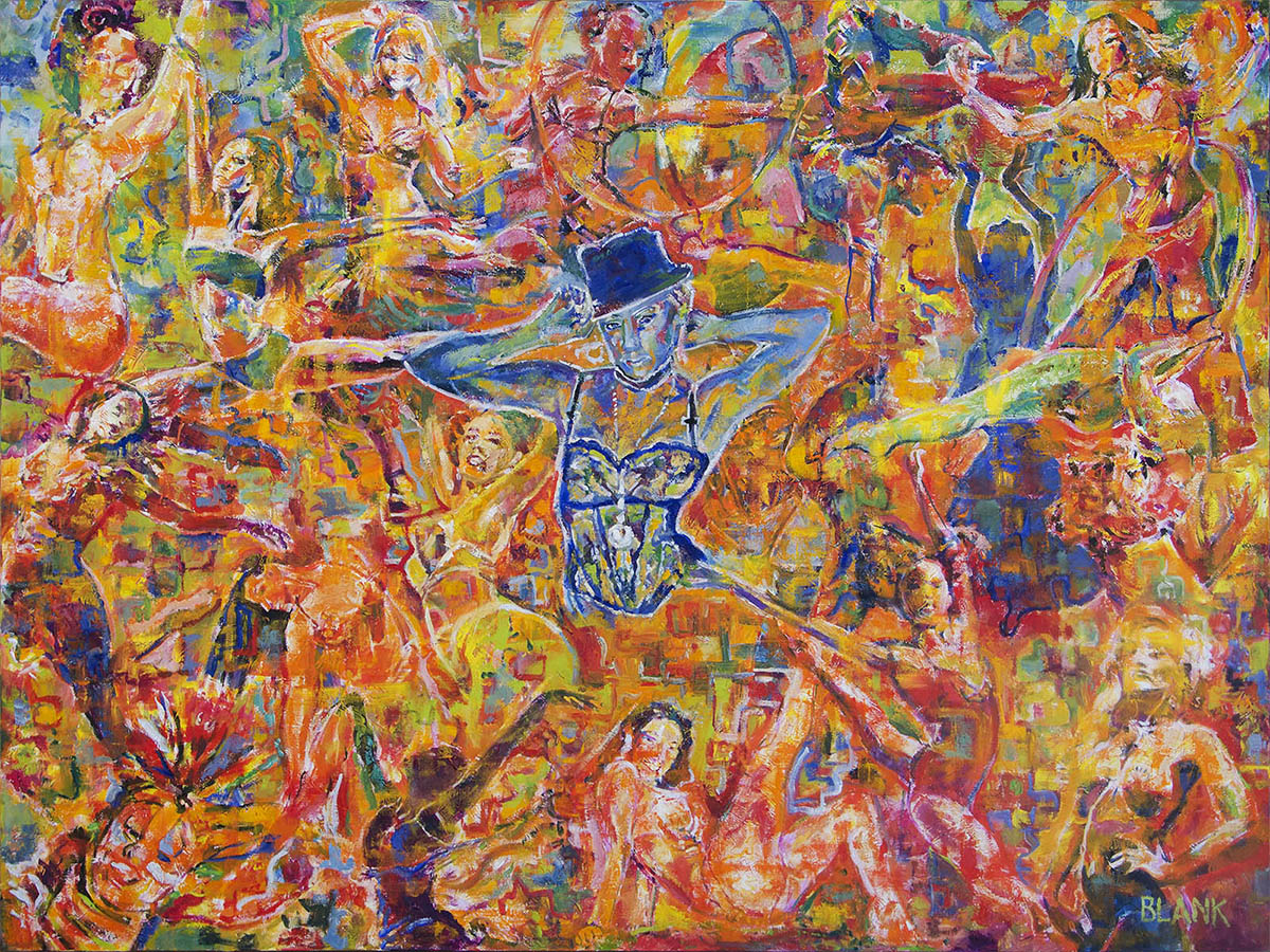 Abstract Figurative 'GOTTA DANCE' - Oil Jerry Blank