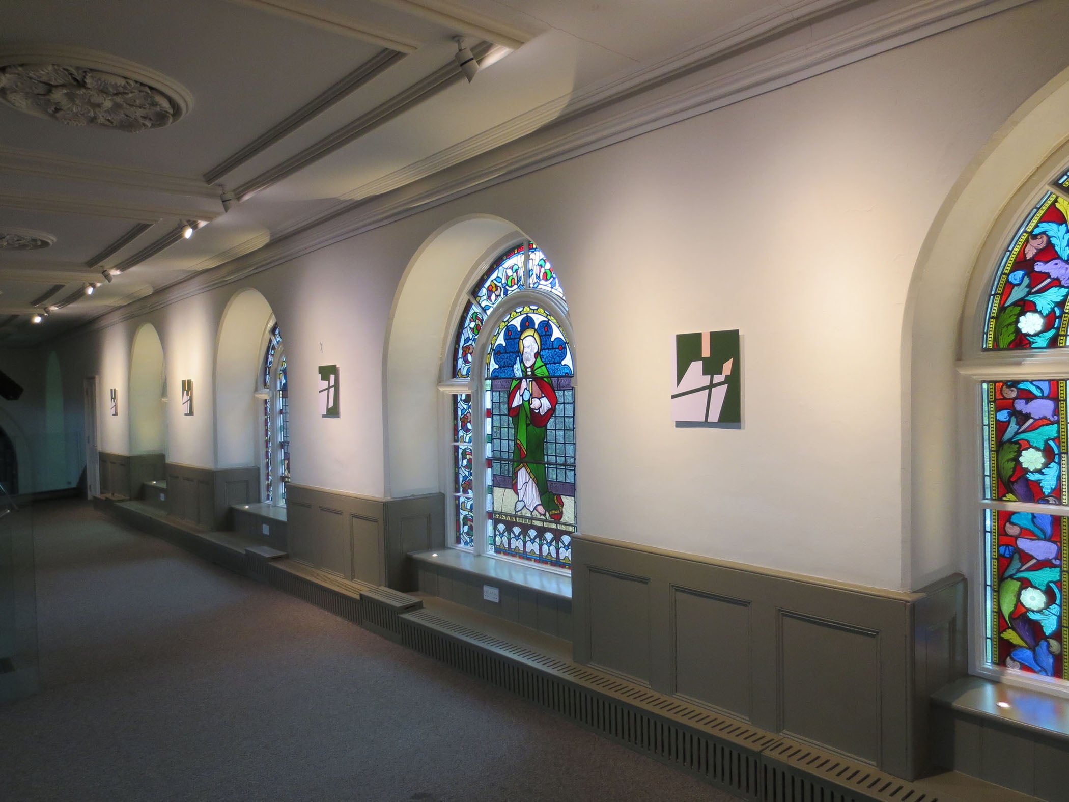 Abstract Acrylic Geometric Minimal Painting 'GREEN ERROR COMPLEX 3' - Acrylic on Aluminum Katherine Lubar