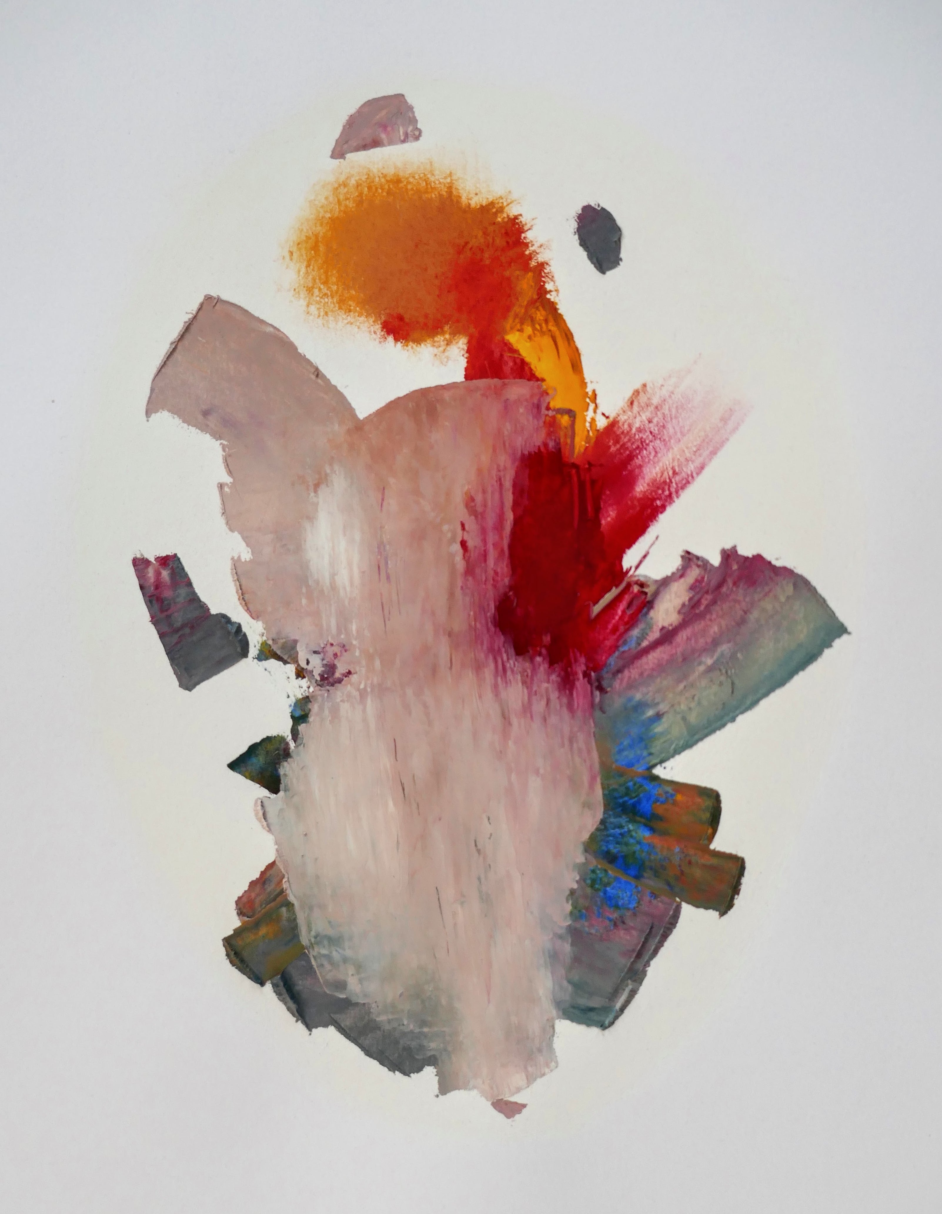 'GREY FLOWER' - Oil on Prepared Paper Janet Waring Rago