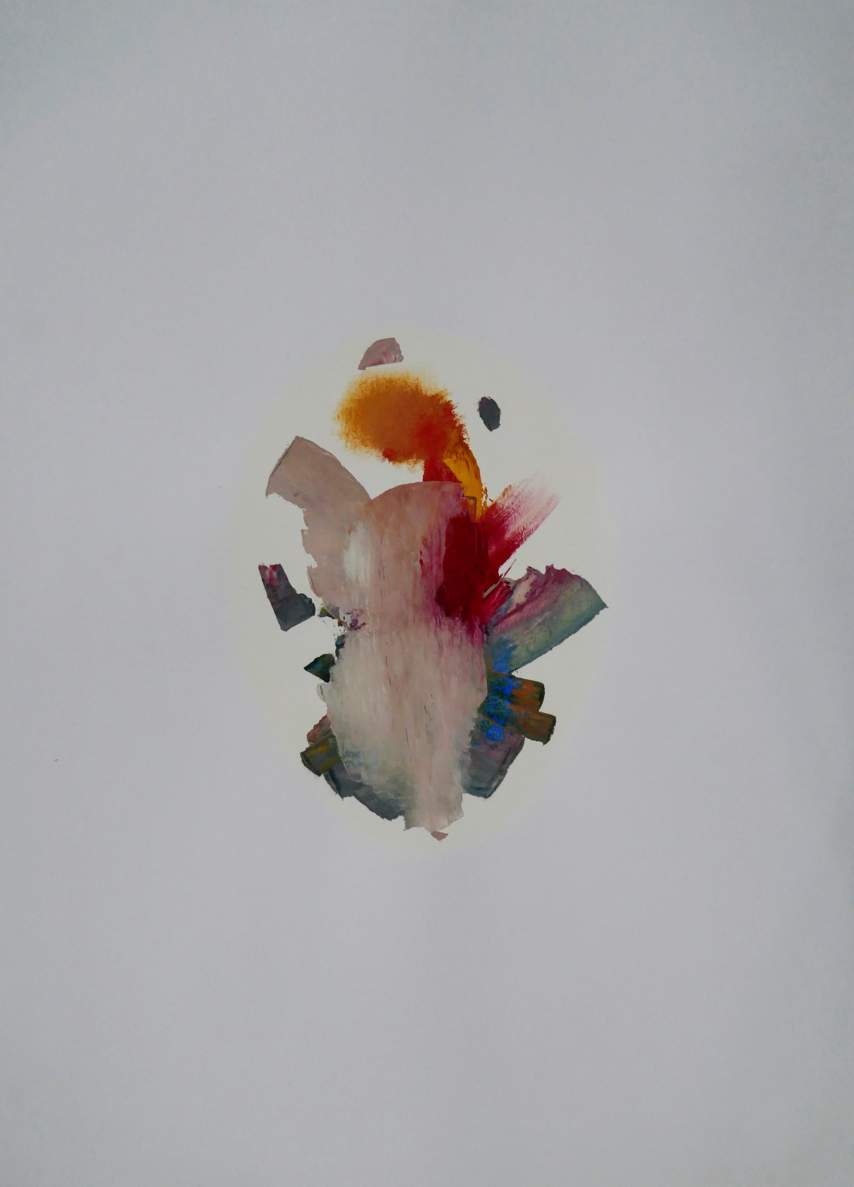 'GREY FLOWER' - Oil on Prepared Paper Janet Waring Rago