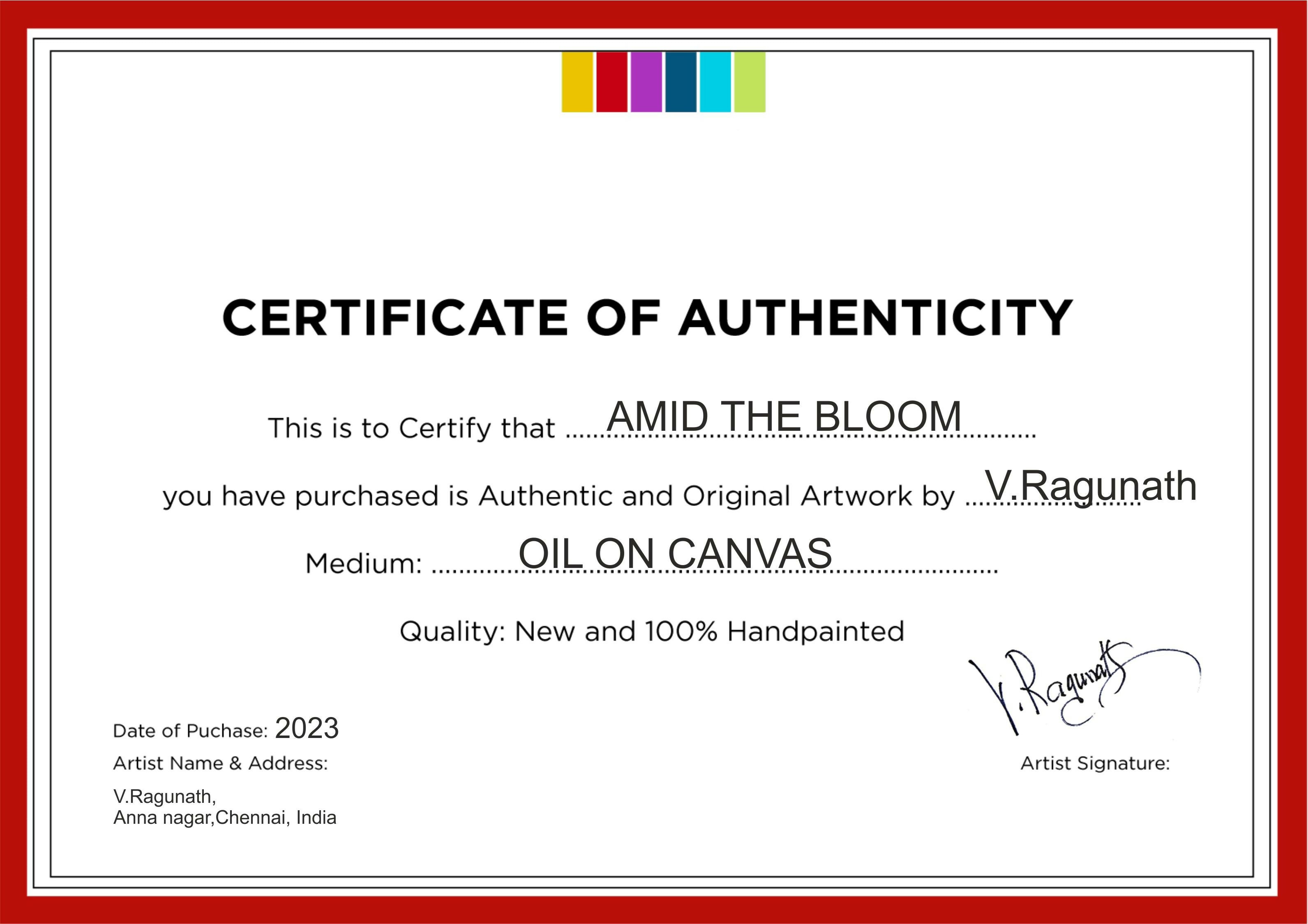 Landscape Oil AMID THE BLOOM V. RAGUNATH