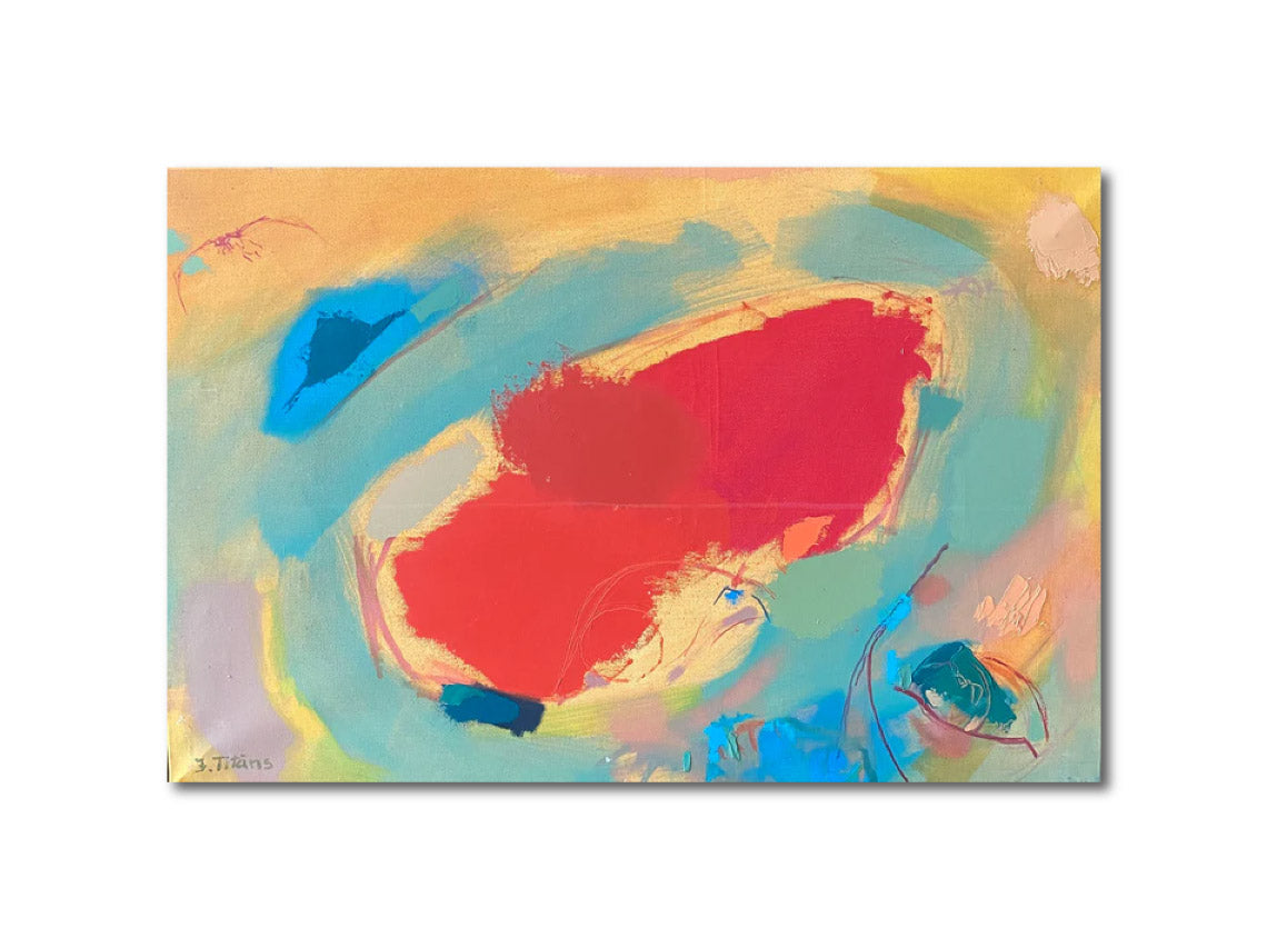 'HOT DAY IN DESERT' - Oil on Canvas Janis Titans