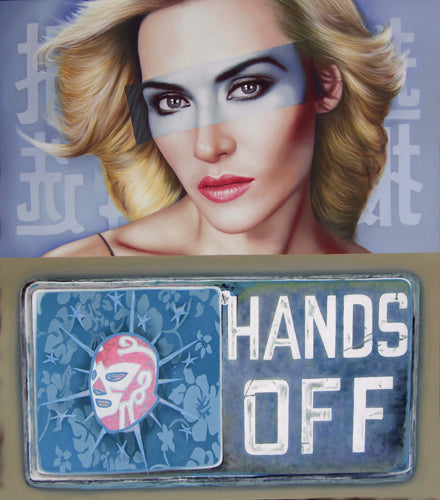 Contemporary 'HANDS OFF' - Oil on Canvas Jan Bollaert