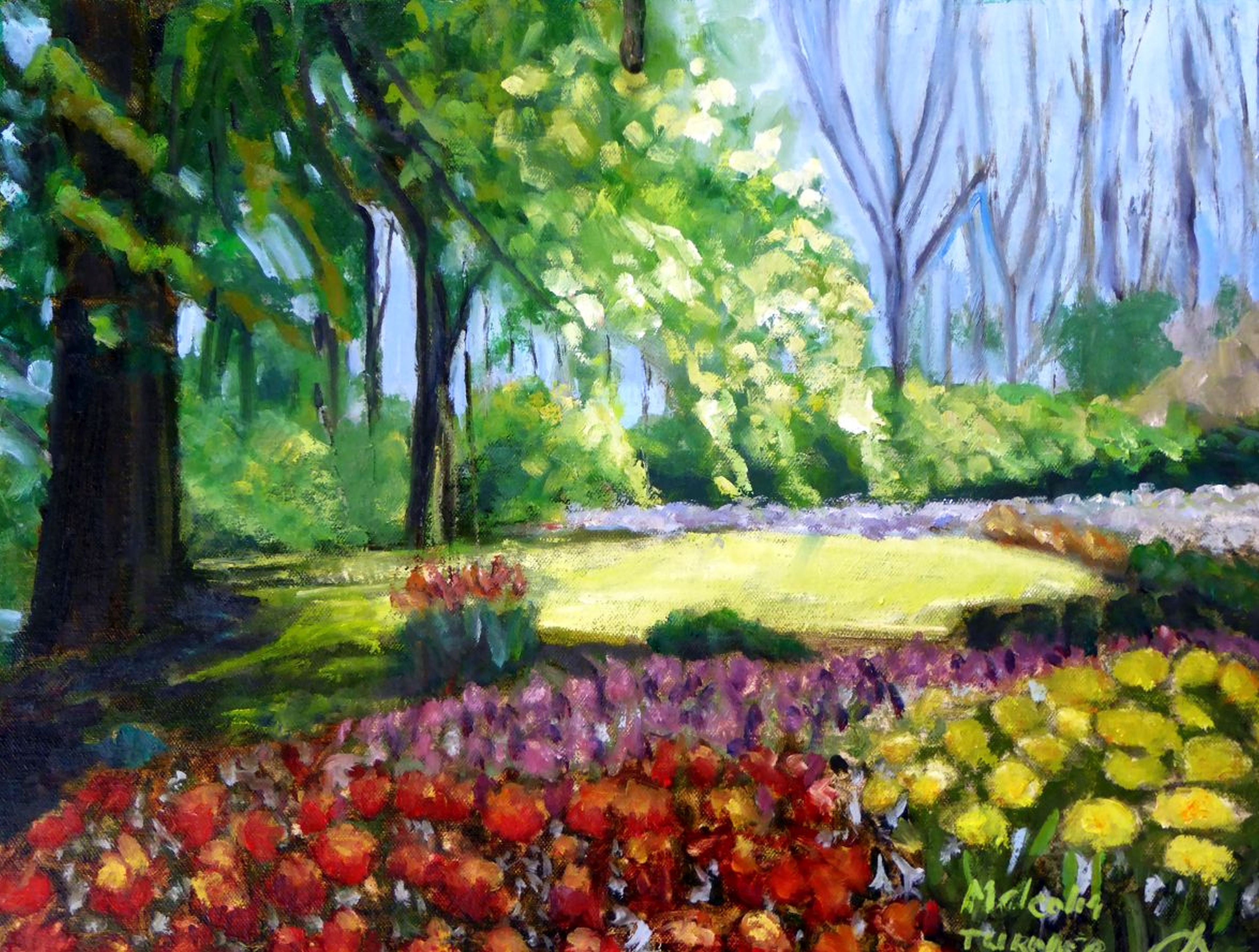 Landscape 'HARVEST OF COLOR' - Oil Painting on Stretch Canvas Malcolm Turner