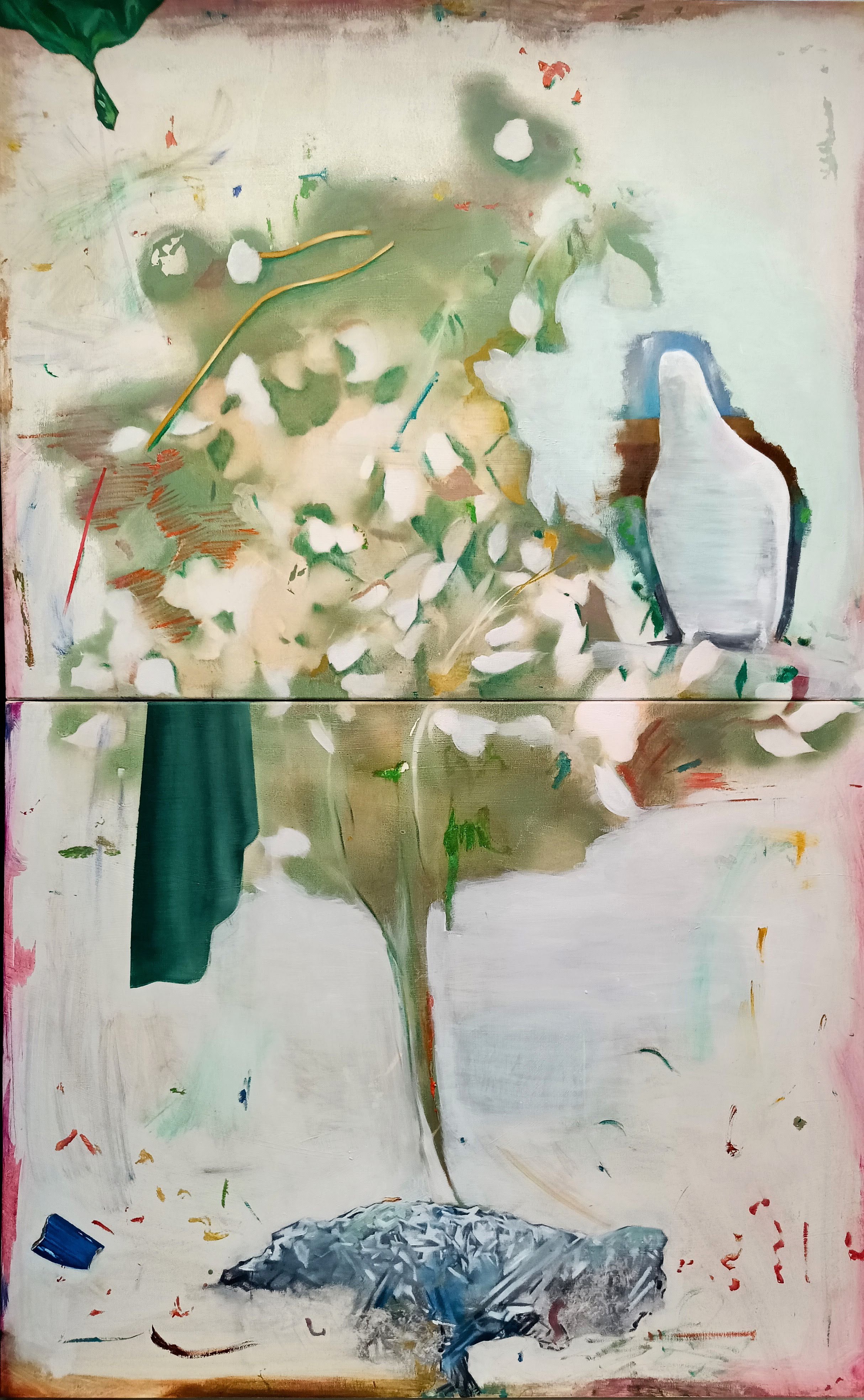 Painting 'HOP PL' - Oil, Spray on Canvas Karolina Zglobicka