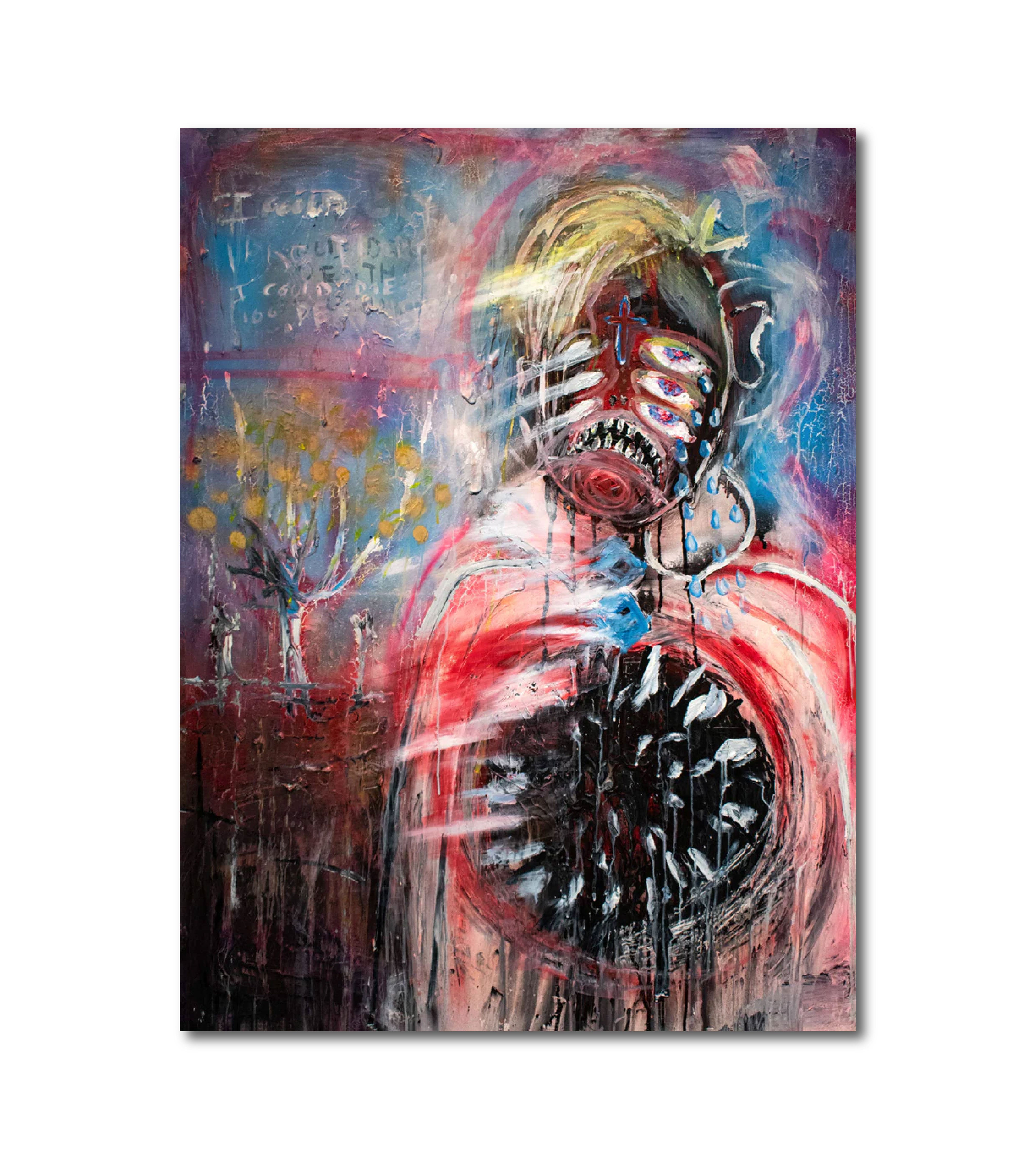 Acrylic Mixed Media 'I COULD CRY 1000 TEARS, I COULD DIE 100 DEATHS, I STILL WOULDN’T KNOW WHAT IT’S LIKE TO BE ENOUGH' Joseph Smolin