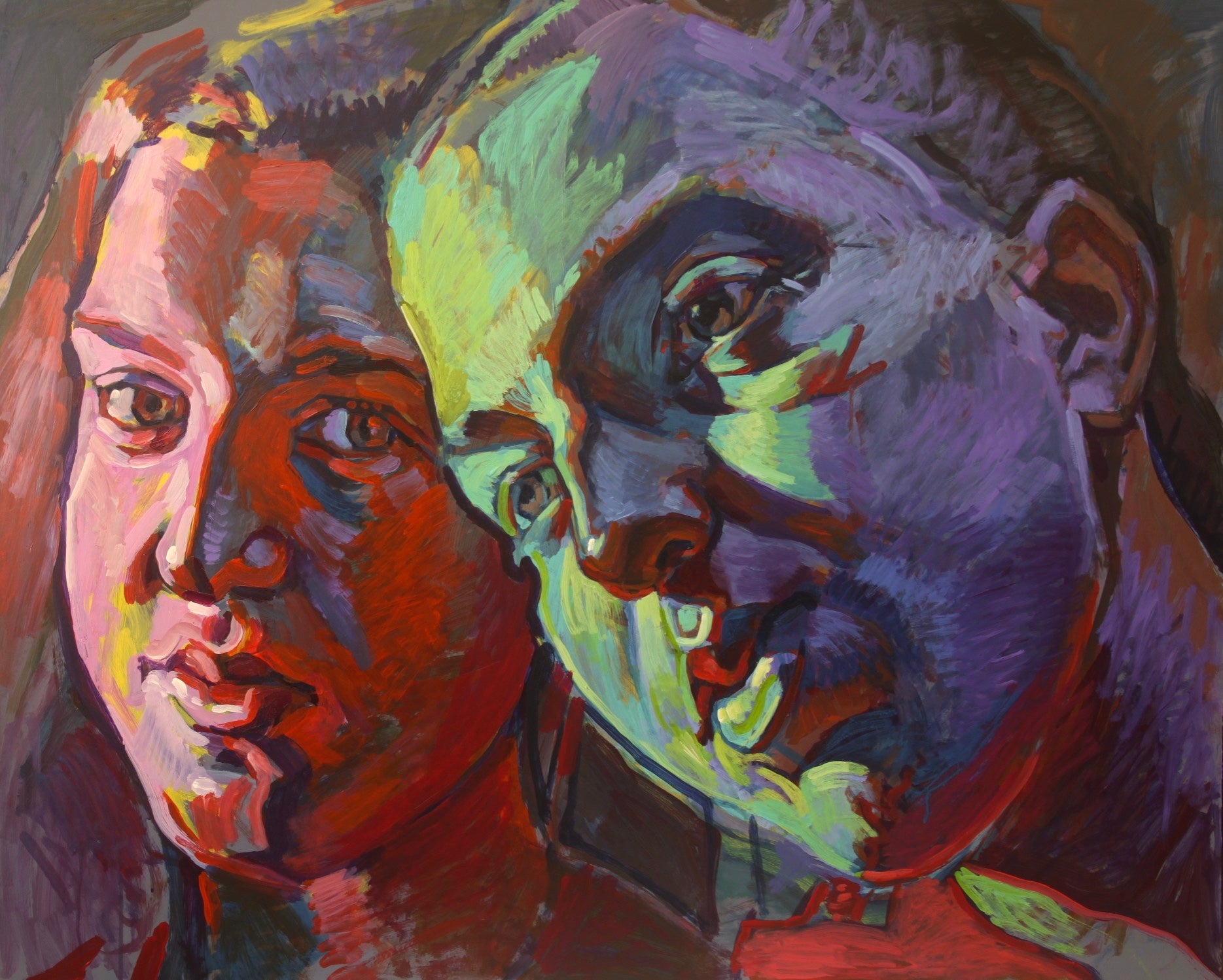 Acrylic 'TWIN SISTERS' - Acrylic Piotr Antonow
