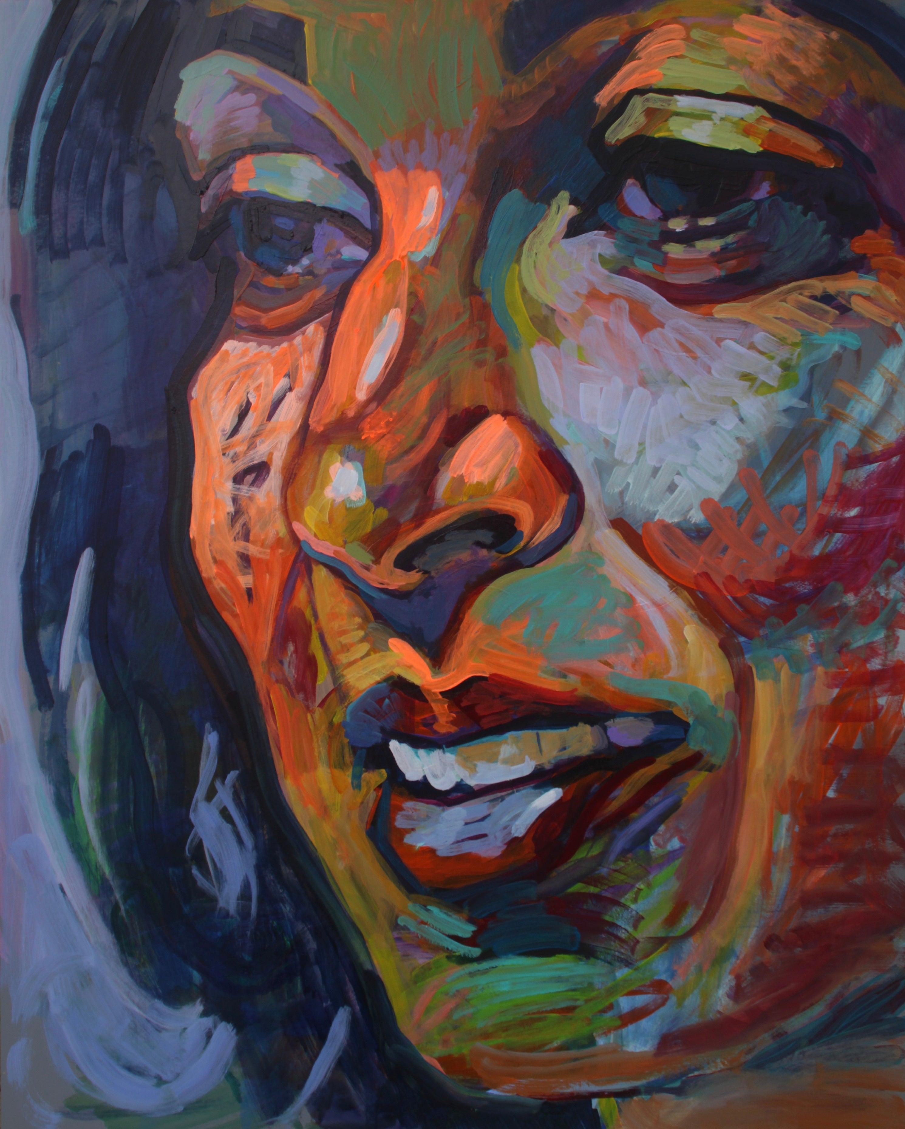 Acrylic 'YOUNG ACTRESS' - Acrylic Piotr Antonow