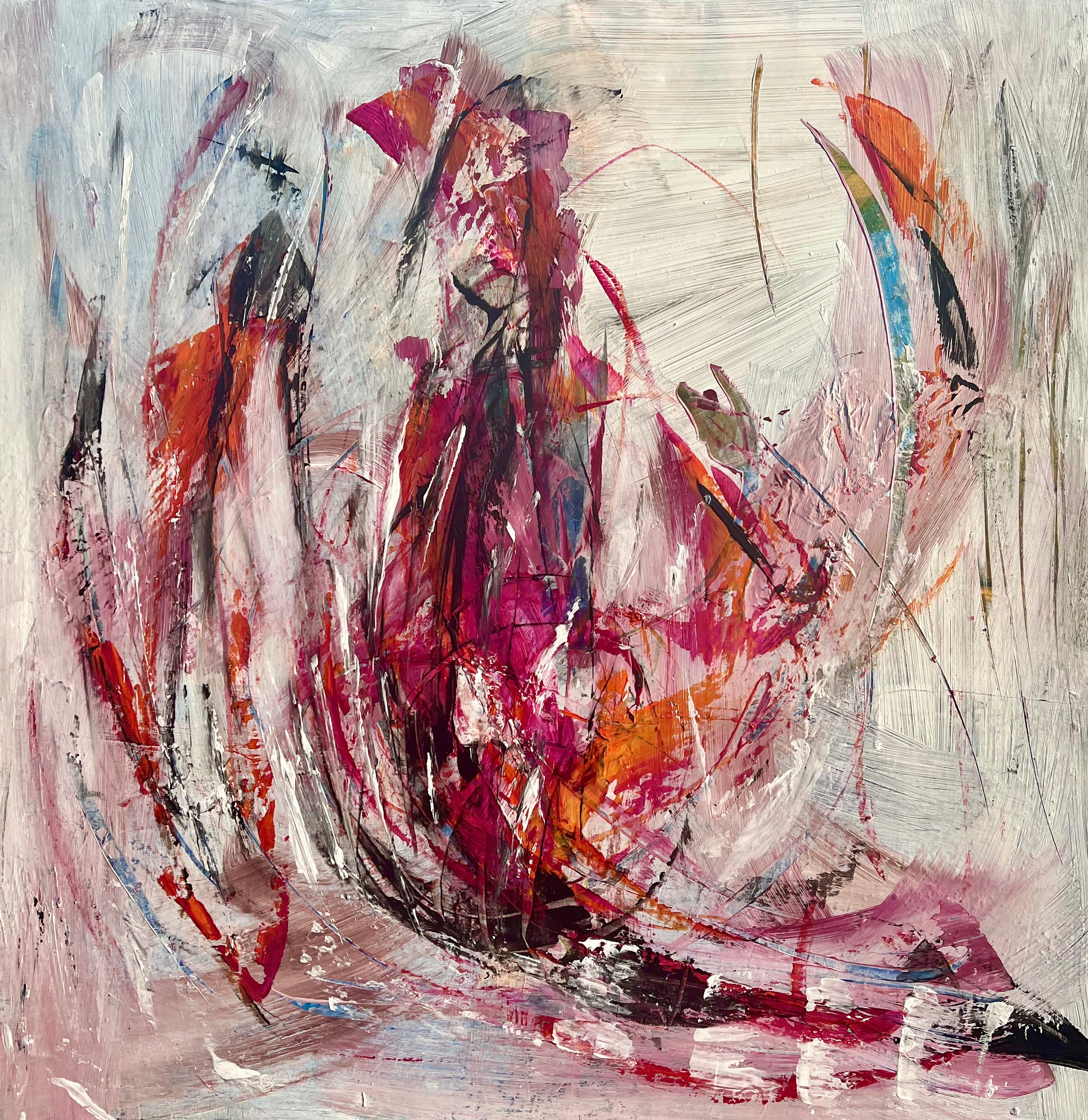 Abstract Acrylic Painting 'THE MAGIC NEVER ENDS' - Acrylics, pigments on canvas Michelle Hold