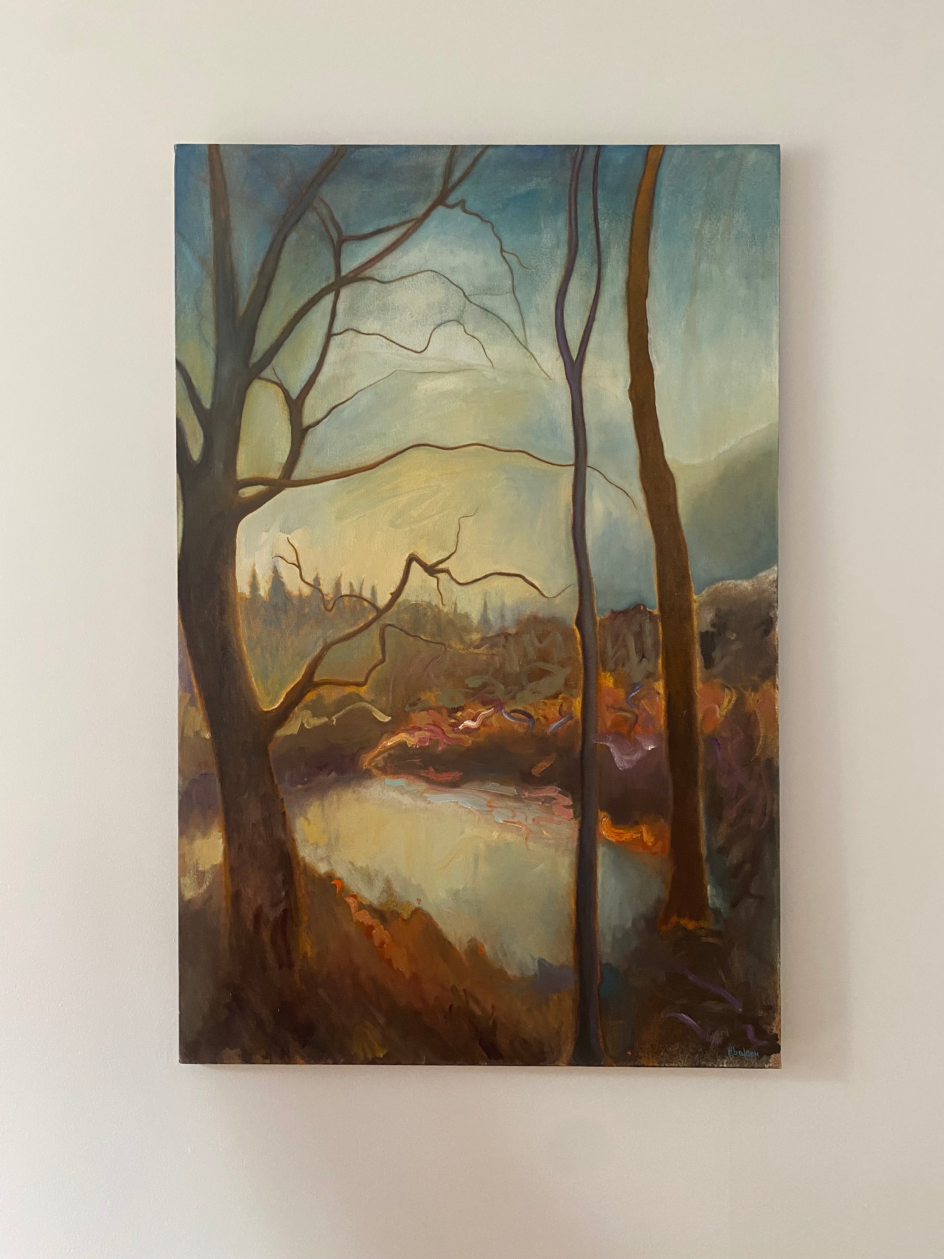 Oil Painting 'SILVER LAKE' - Oil on Canvas David Abelson