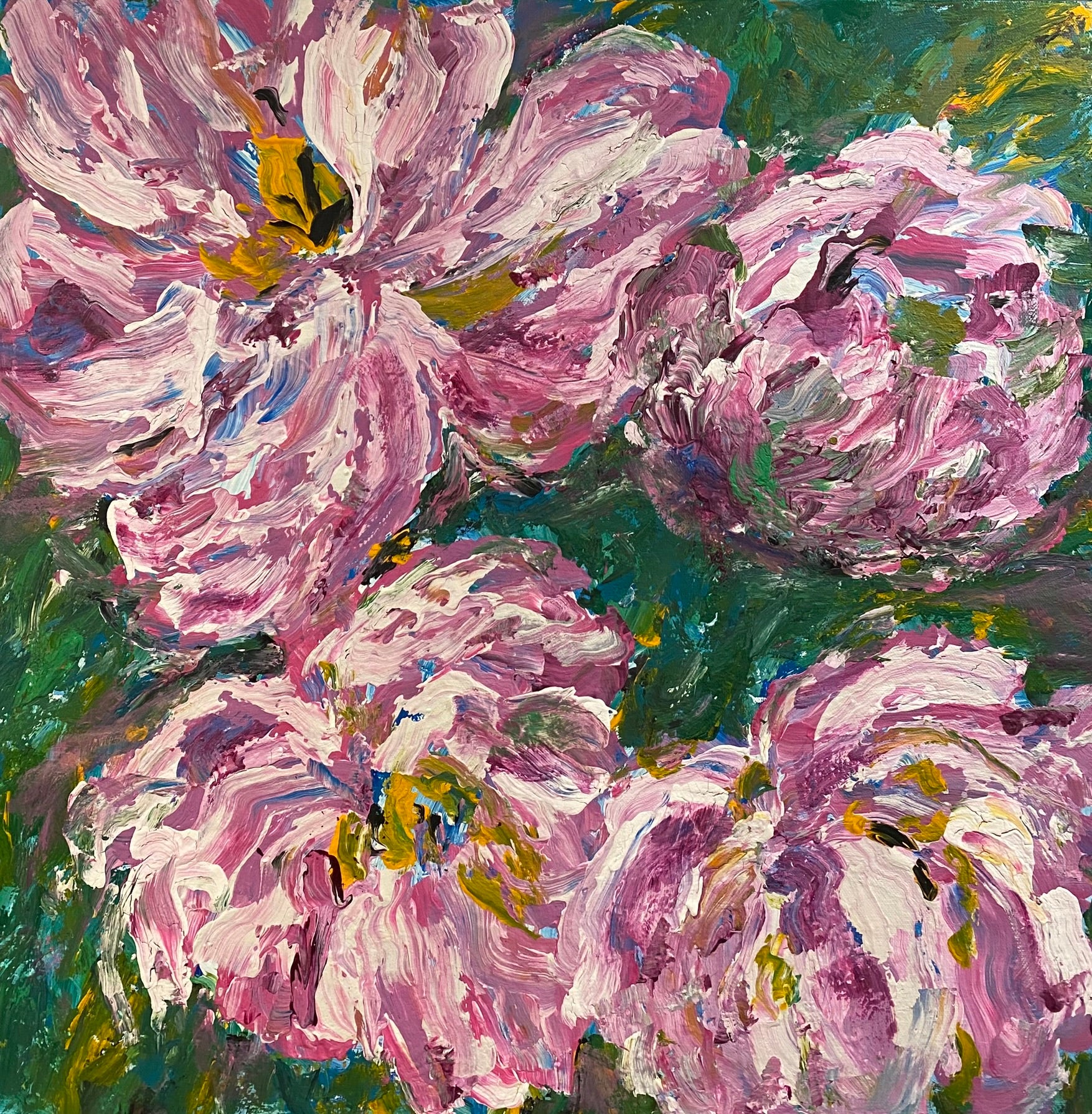 Abstract 'GRATITUDE' - Acrylics on Canvas Catherine Cameron