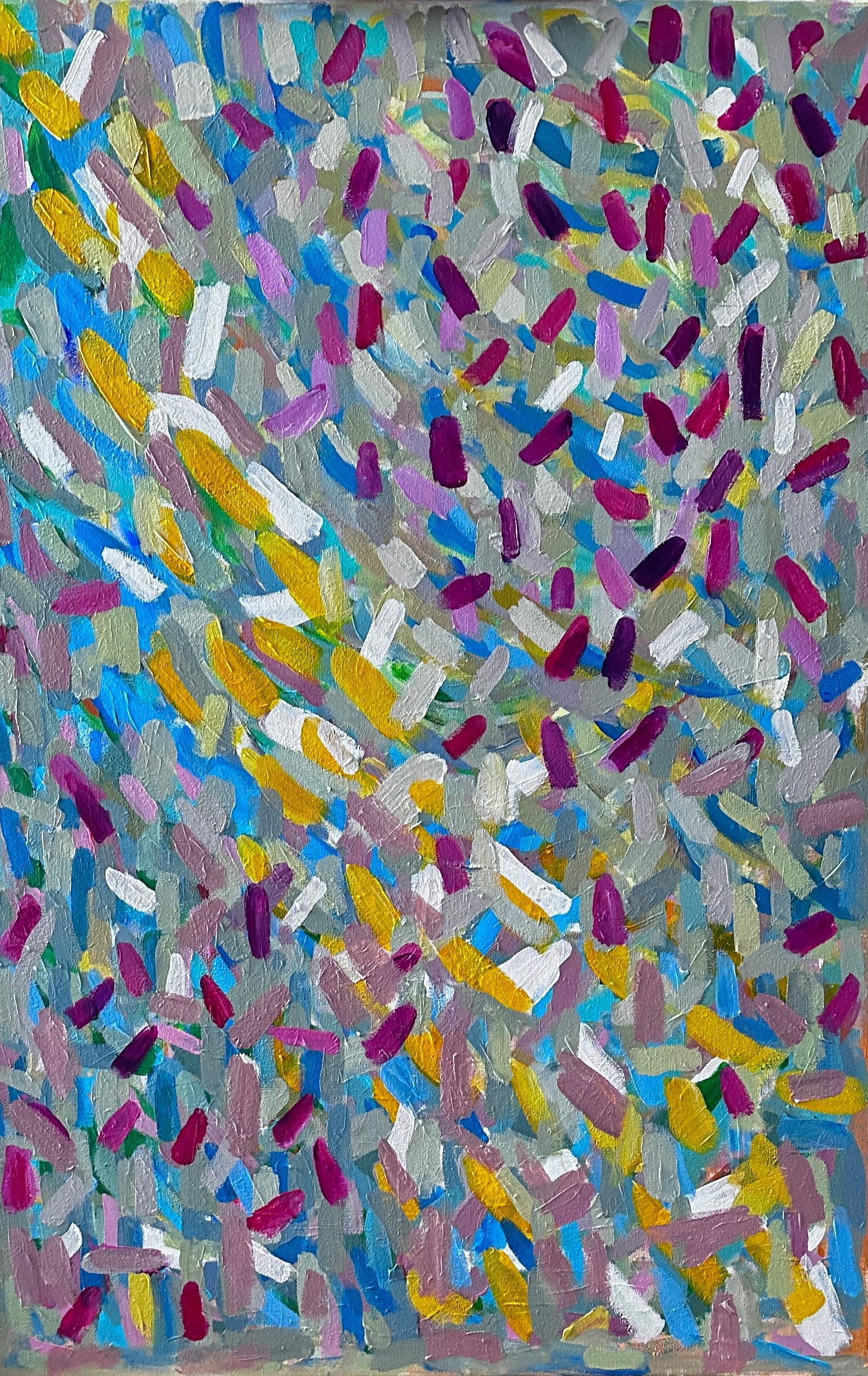 Acrylic 'FOOTPRINTS' - Acrylic on canvas (1/2” Cradled) Carol Siskind