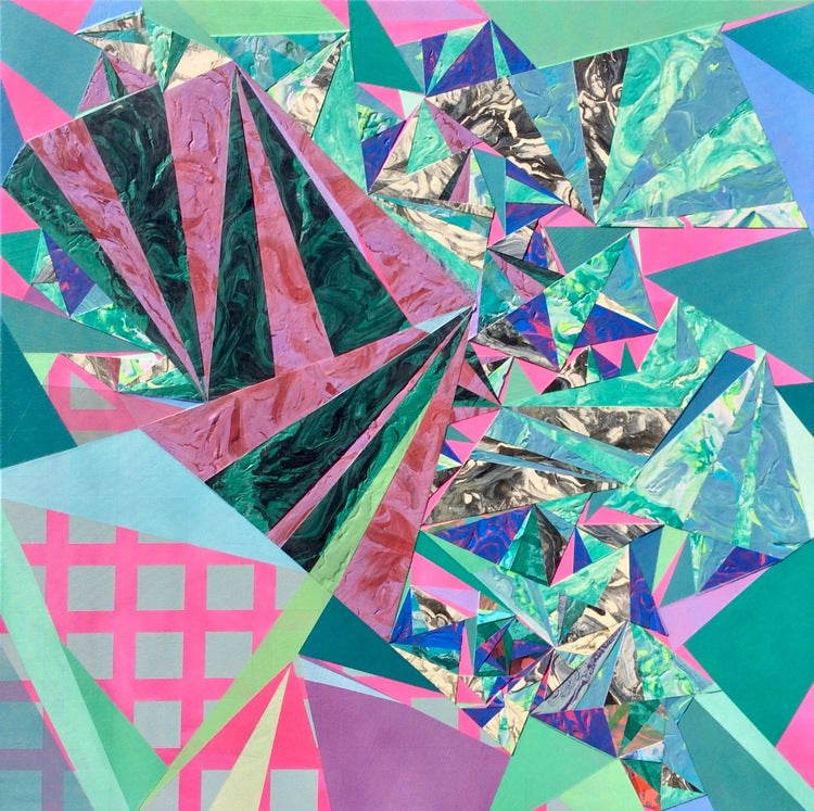 Abstract Geometric Painting 'CLUSTER 5' - Acrylic on Canvas Katherine Adkins