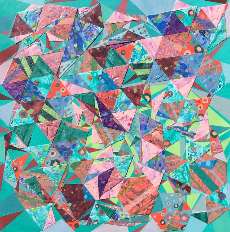 Abstract Geometric Painting 'CLUSTER 3' - Acrylic on Canvas Katherine Adkins