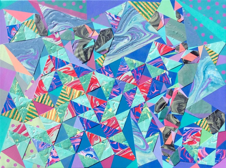 Abstract Geometric Painting 'CLUSTER 1' - Acrylic on Canvas Katherine Adkins