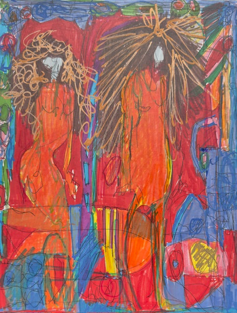 Abstract 'DRESSING FOR THE BALL II' Carol Siskind