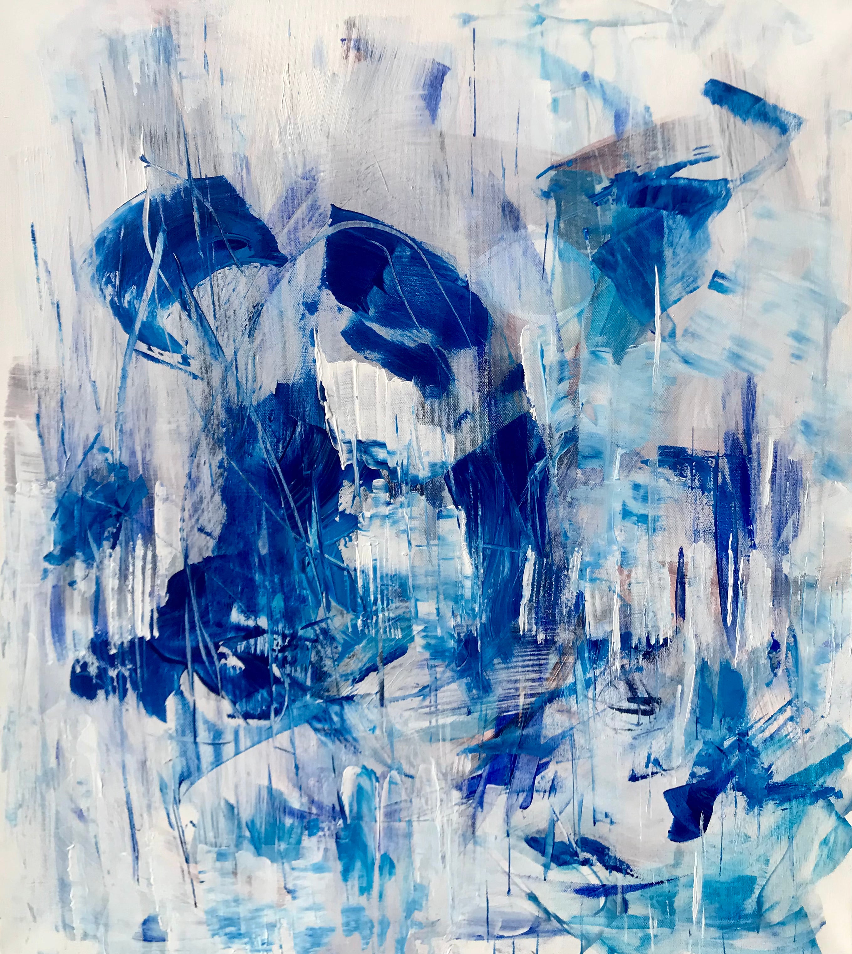 Abstract Painting 'MY INNER TEMPLE' - Acrylics, Pigments on Canvas Michelle Hold
