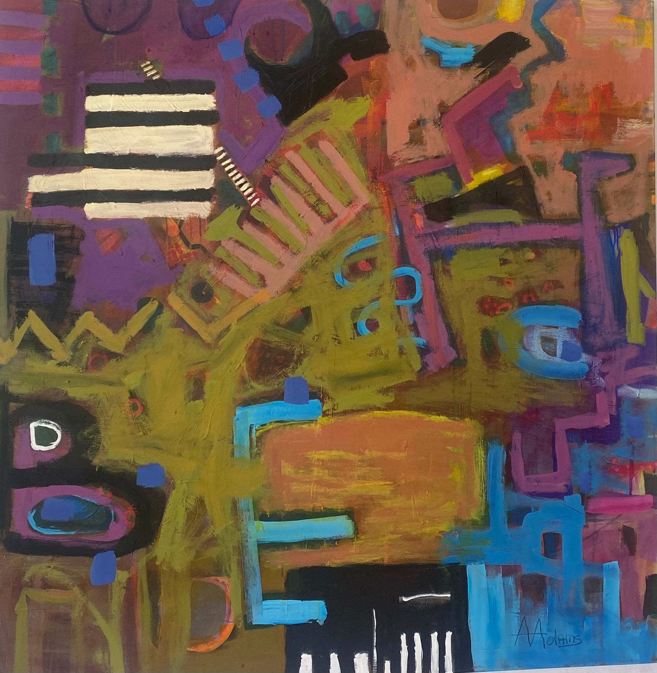 Abstract Acrylic 'CELEBRATION 1' - Acrylic Ann Adams