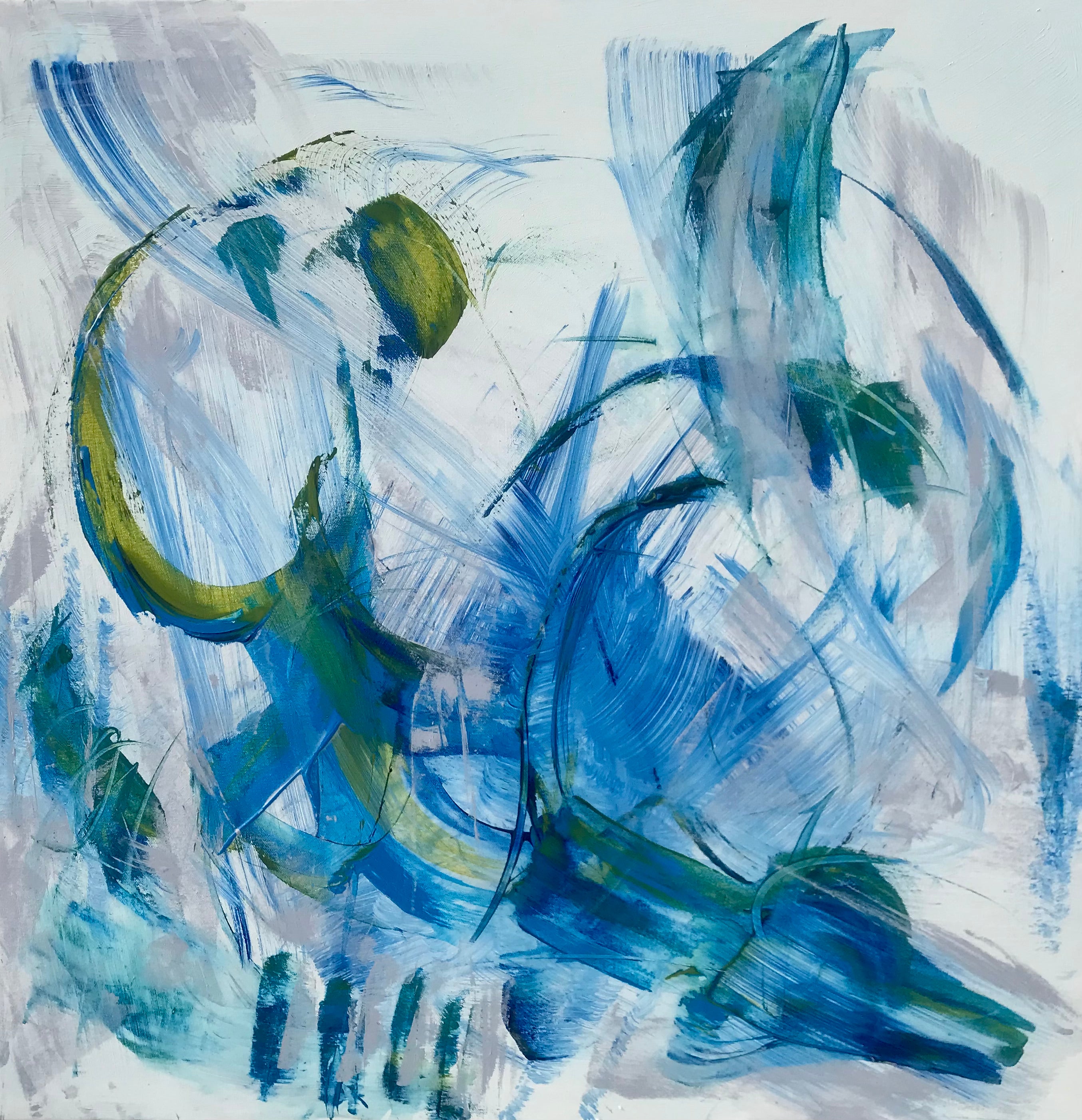 Abstract Painting 'NOTHING EVER STAYS THE SAME' - Acrylics, Pigments on Canvas Michelle Hold