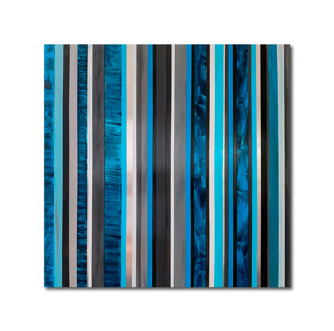 Abstract Acrylic Geometric Painting 'INFINITY 0793' - Acrylic Tiles on Wooden Board Brigitte Puschmann