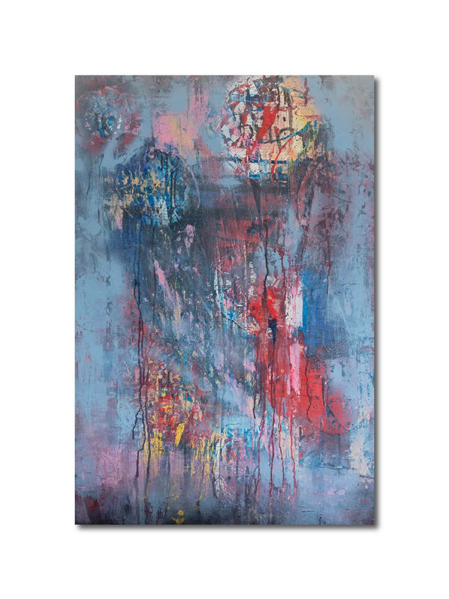 Abstract Acrylic Contemporary Painting 'INTRUSIVE THOUGHT BUBBLES' - Mixed Media on Canvas Eddie McClure