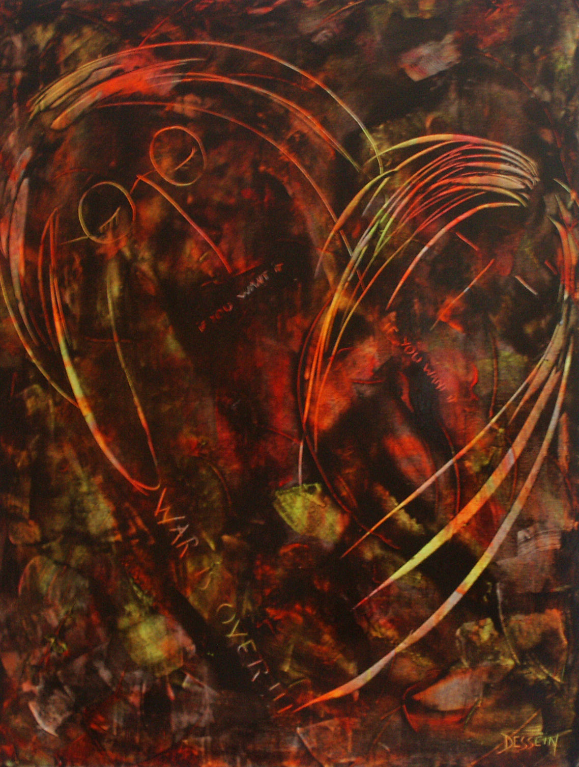 Painting 'IF YOU WANT IT' - Acrylic on canvas Delphine DESSEIN