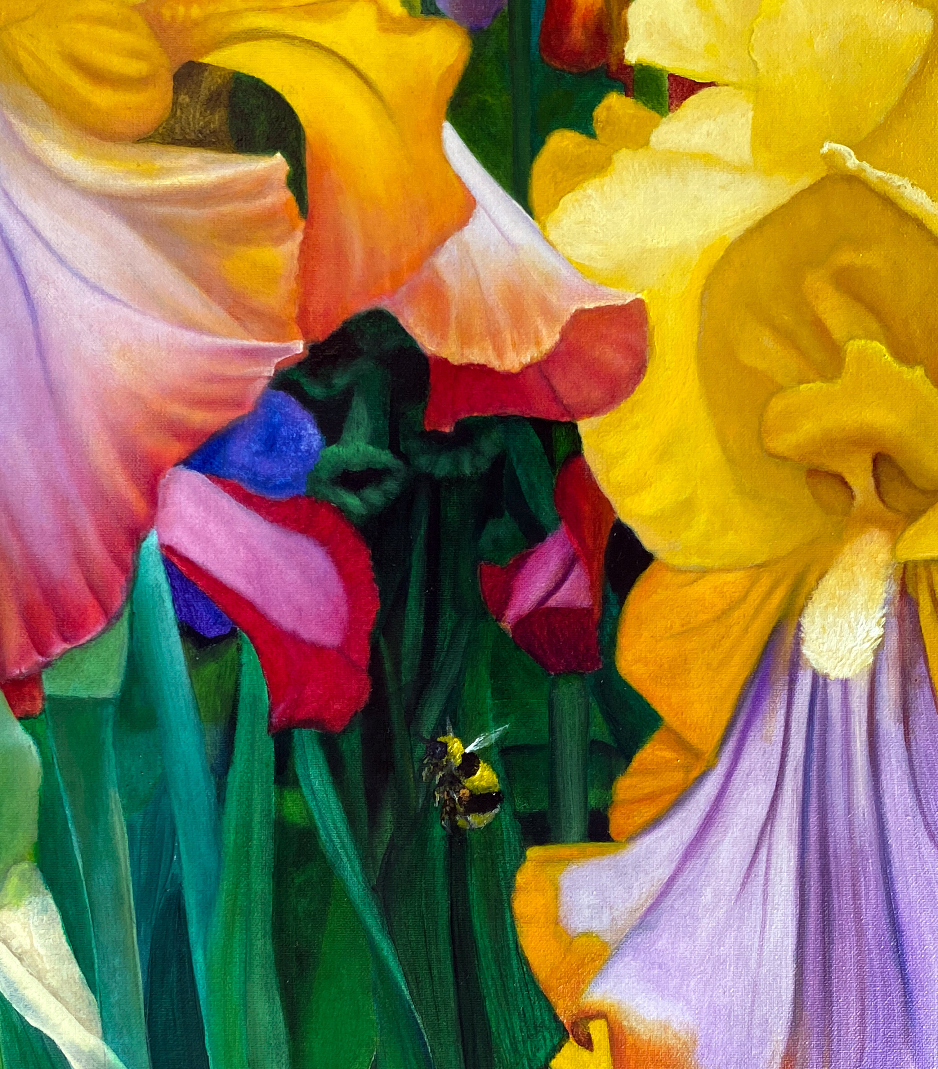 Oil 'IRIS GARDEN' - Oil on Canvas Matthew Holden Bates
