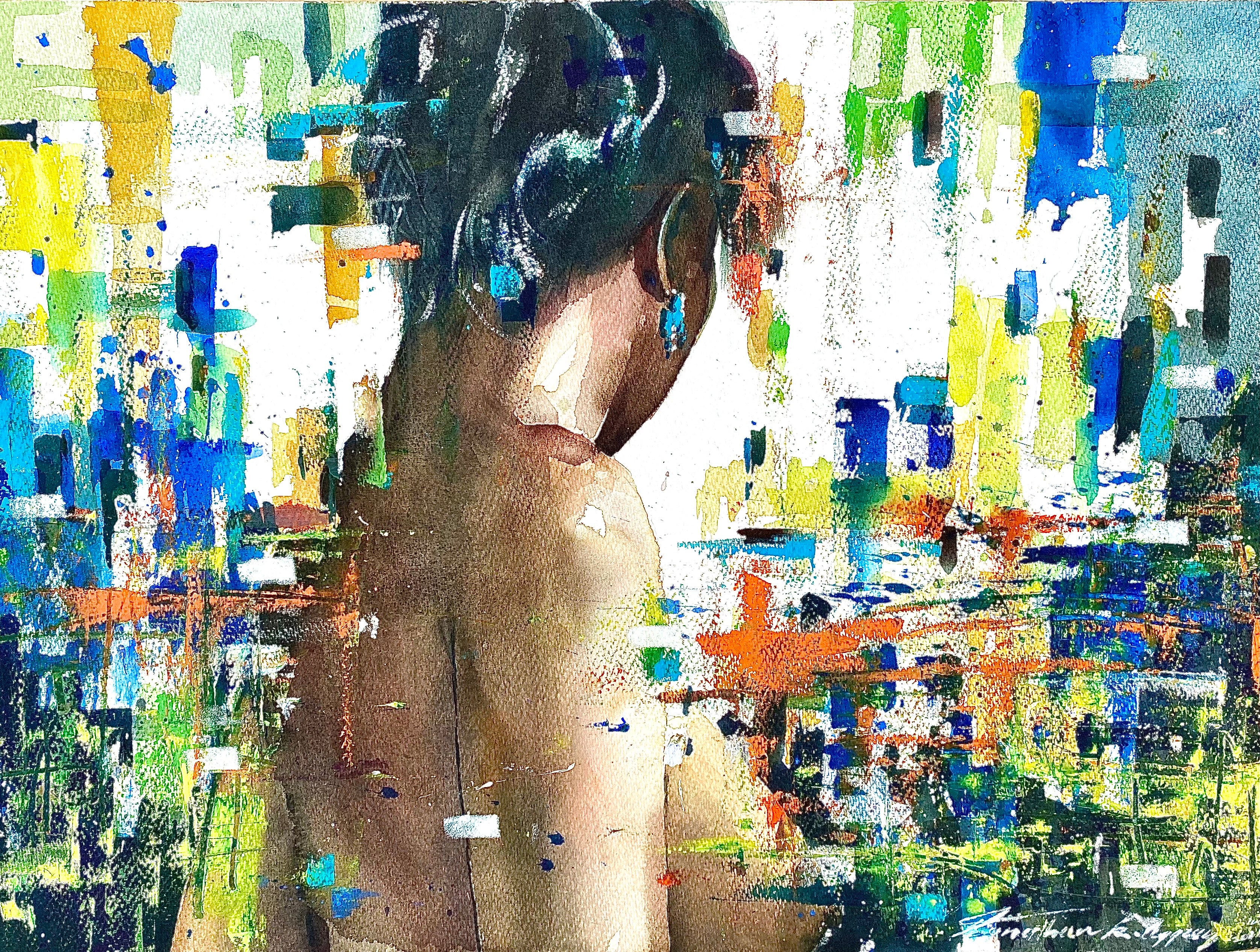 Painting 'FECUNDITY II' - Watercolour Jonathan Kwegyir Aggrey
