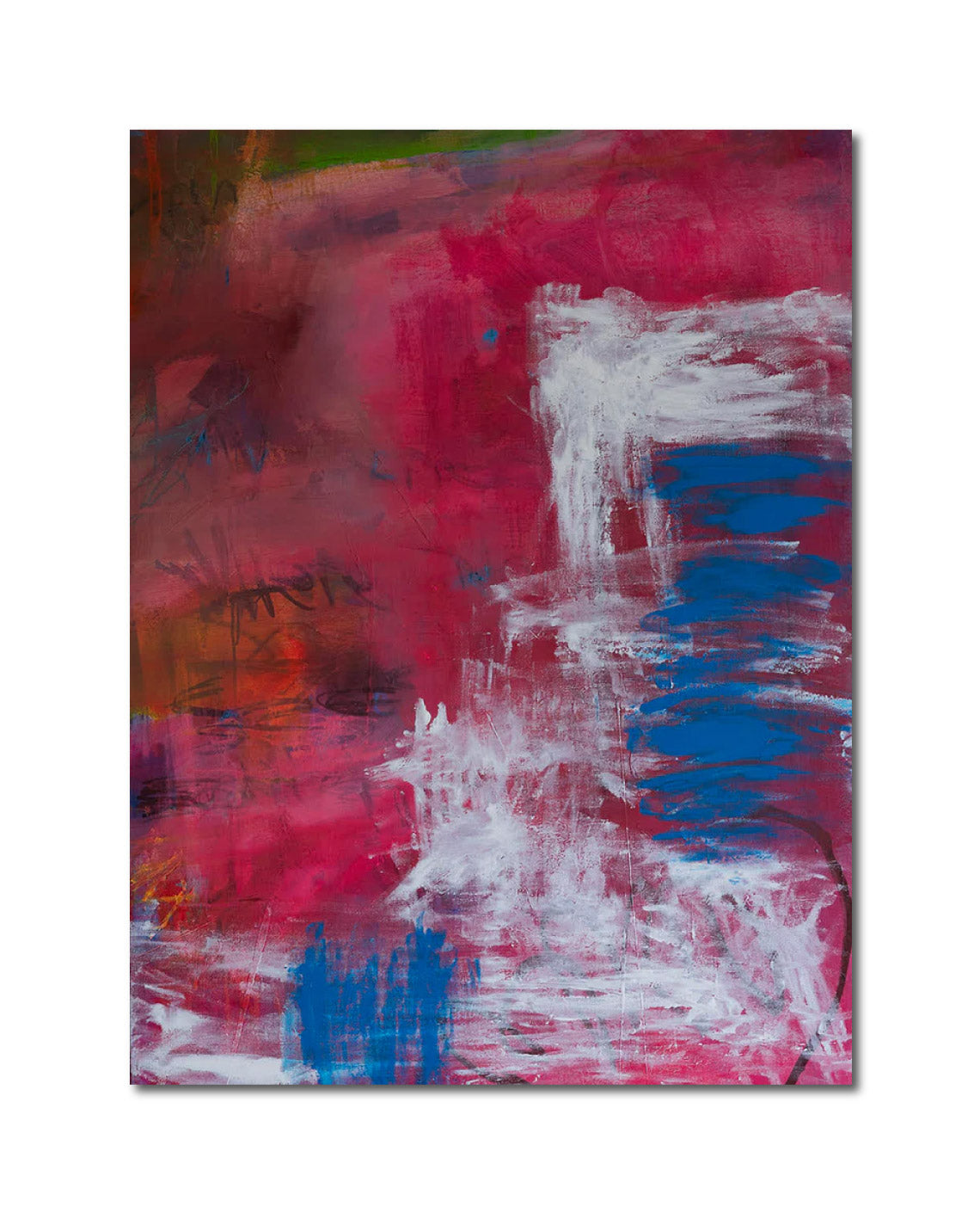 Abstract Acrylic Contemporary Painting 'JONAH, WHERE'S THAT BOAT GOING?' - Mixed Media on Canvas Eddie McClure