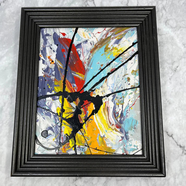 Abstract Painting 'JELLY PIÑATA' - Original Framed Abstract Art Painting Sam Lewis