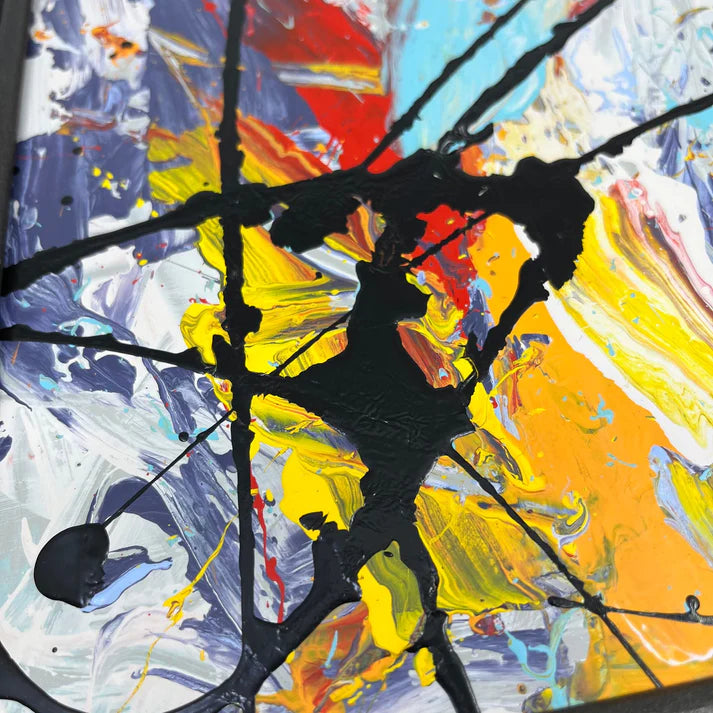 Abstract Painting 'JELLY PIÑATA' - Original Framed Abstract Art Painting Sam Lewis