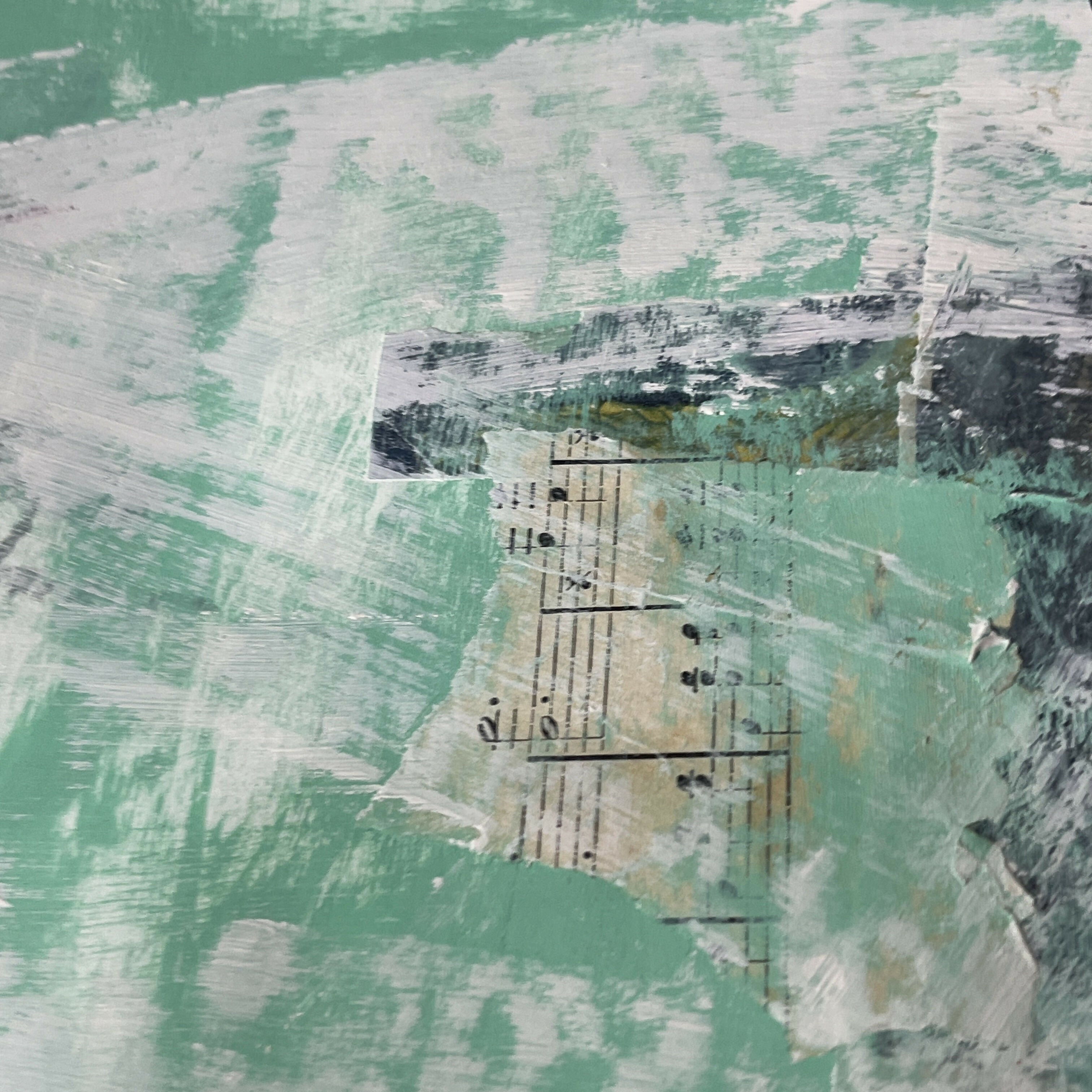 Abstract Collage Contemporary Mixed Media Painting Original Mixed Media Abstract Art Painting 18x24 “Dichotomy" Signed Sam Lewis