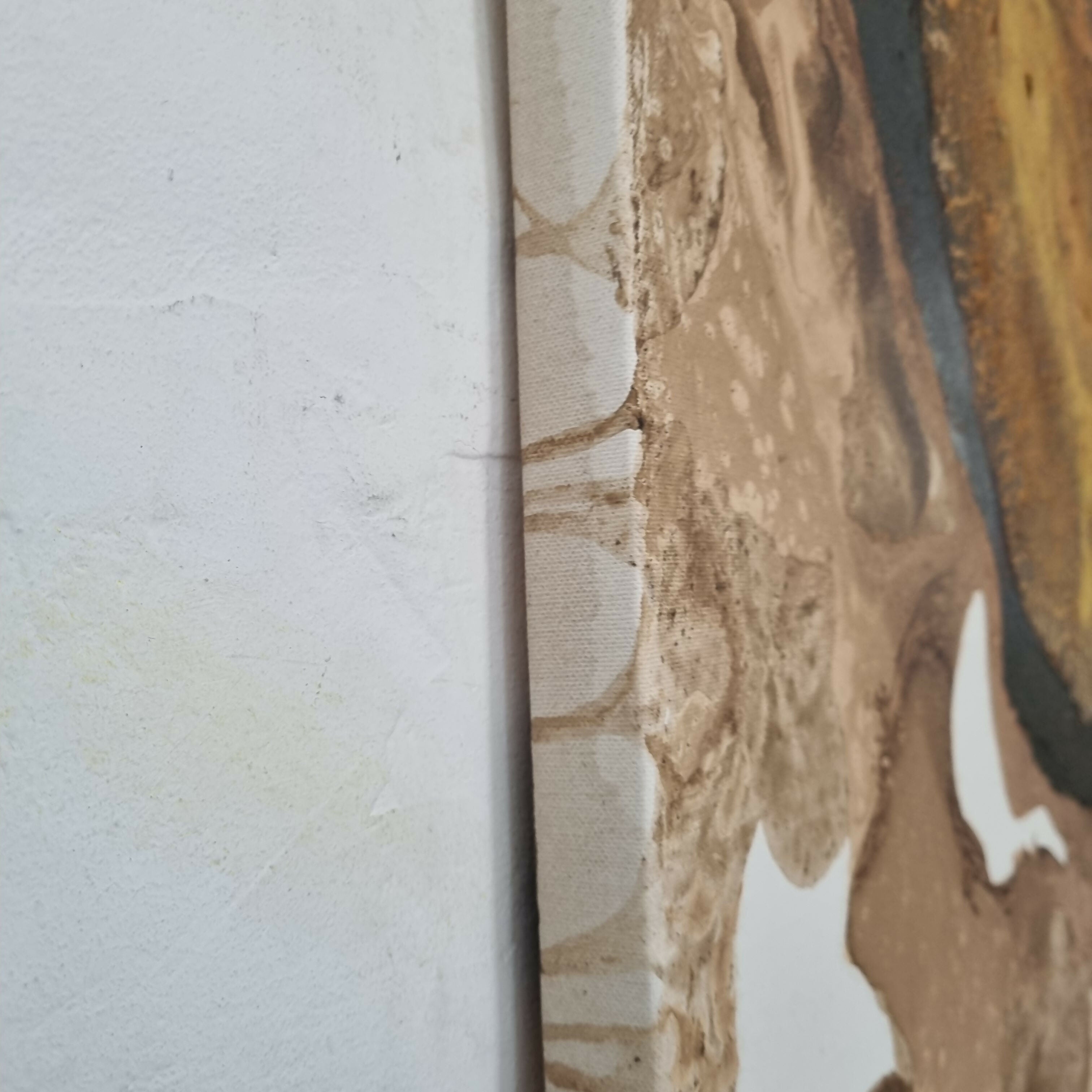 Abstract Contemporary Mixed Media Oil Painting DS Globule Ted Barr