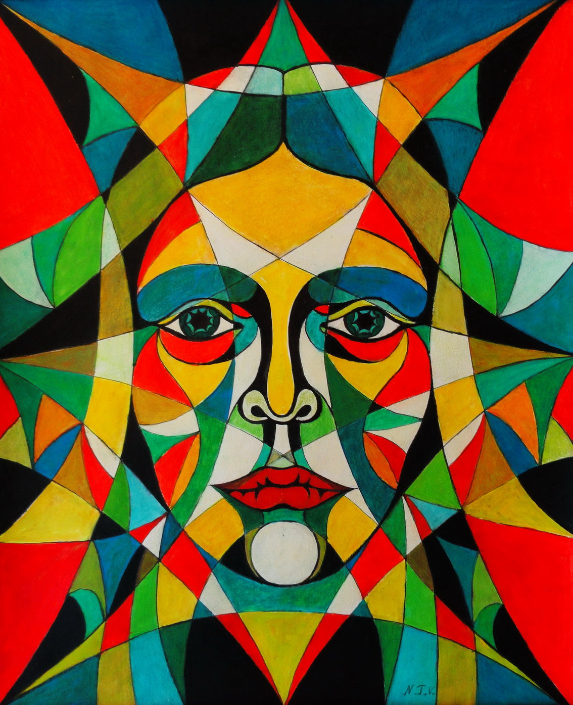 Pencil 'KALEIDOSCOPE' - Colored Pencil Drawing Nina Valetova