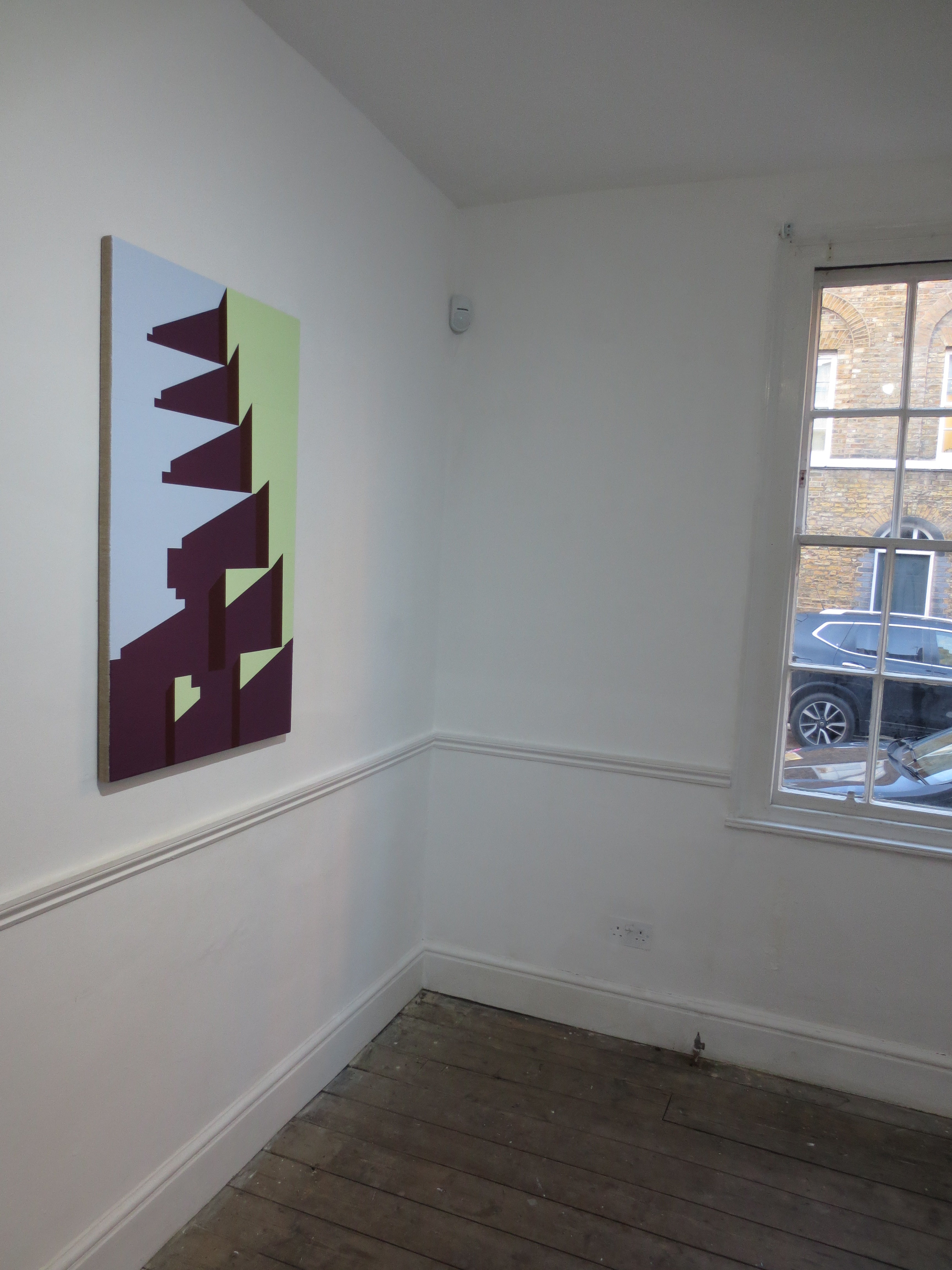Abstract Acrylic Painting 'ZIGGURAT II' - Acrylic on Linen Katherine Lubar