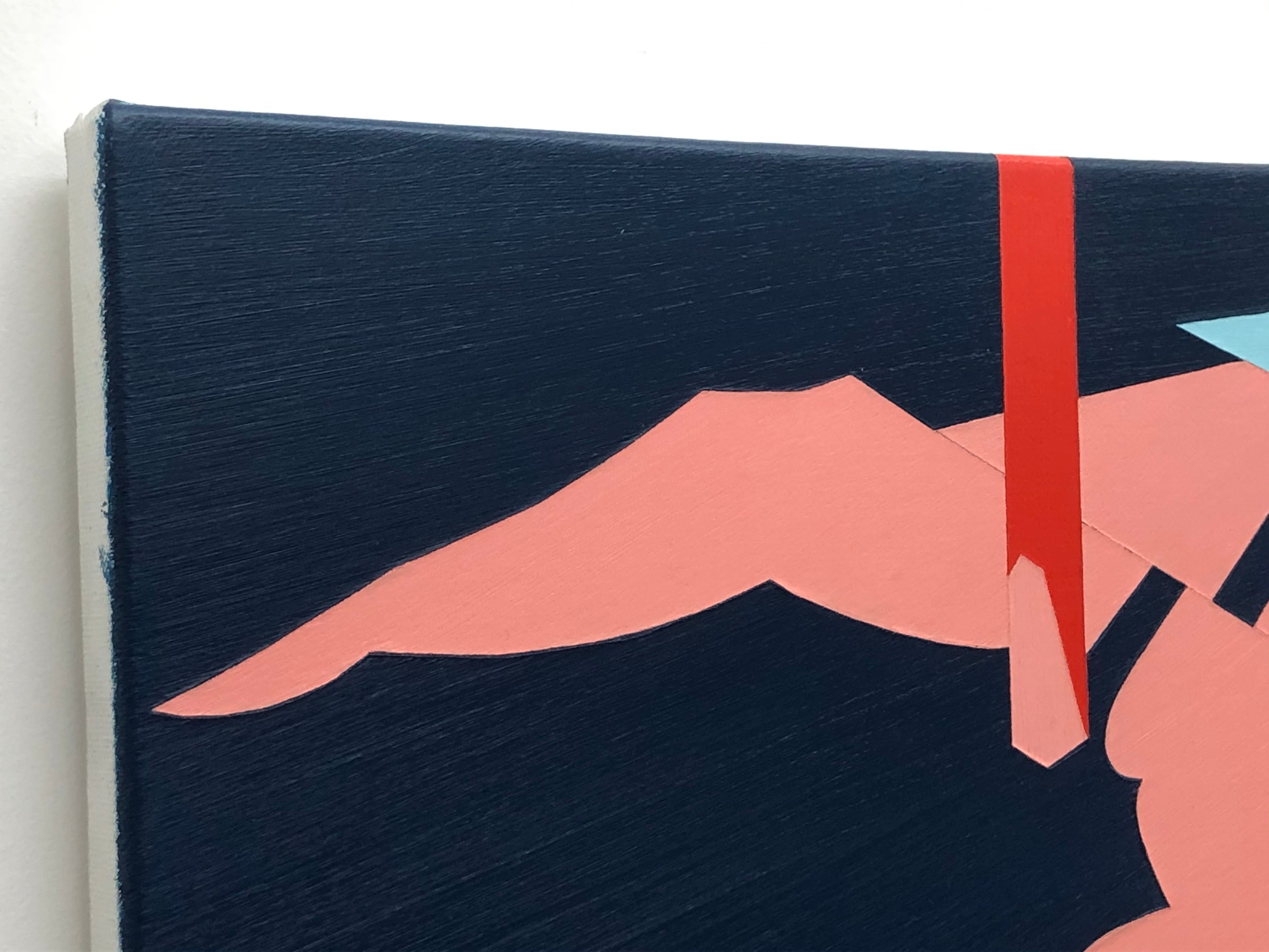 Abstract Acrylic Painting Steps 'KEY WEST' - Acrylic on Canvas Katherine Lubar